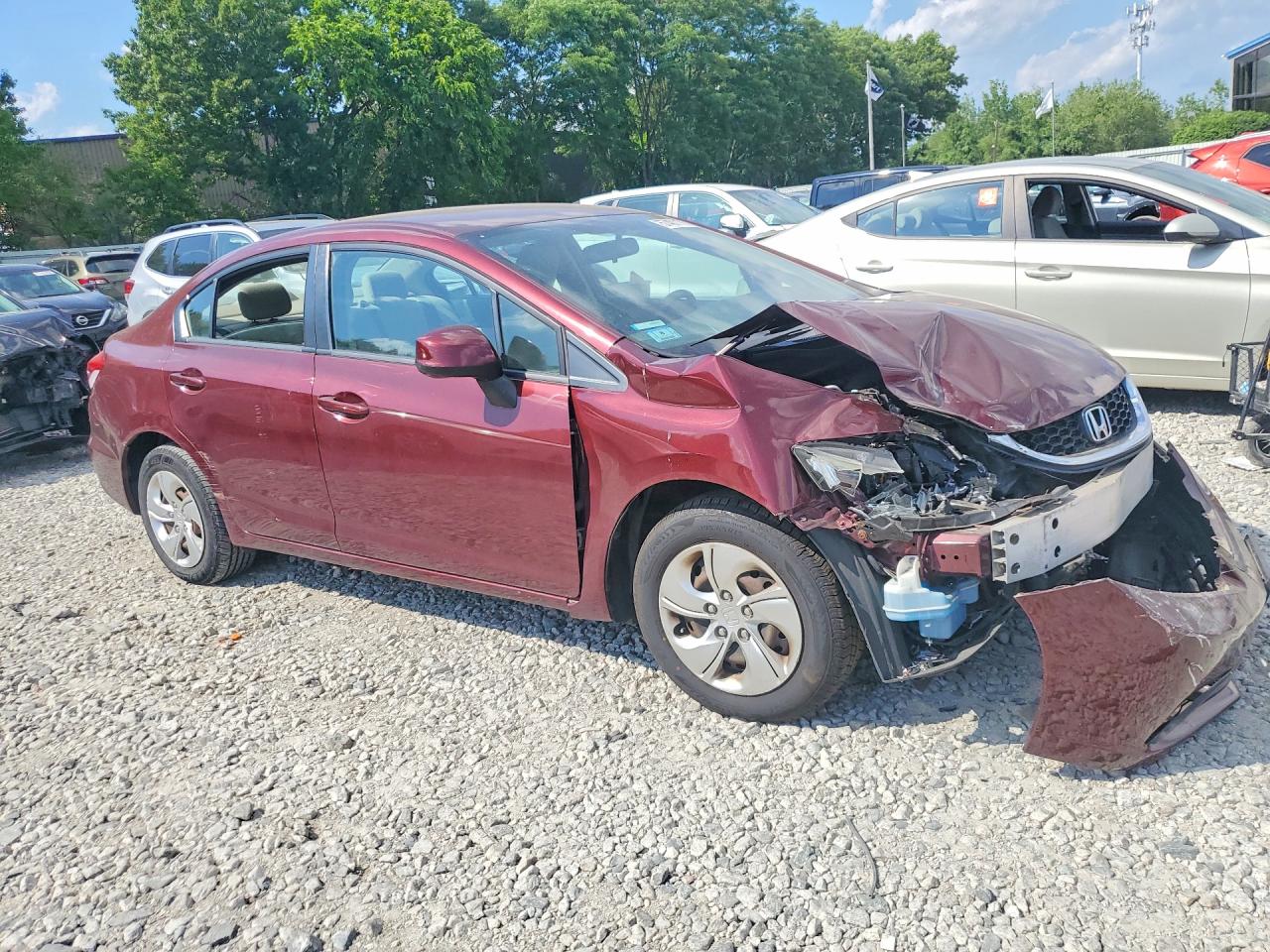 2013 Honda Civic Lx Бордовый vin: 2HGFB2F54DH535953