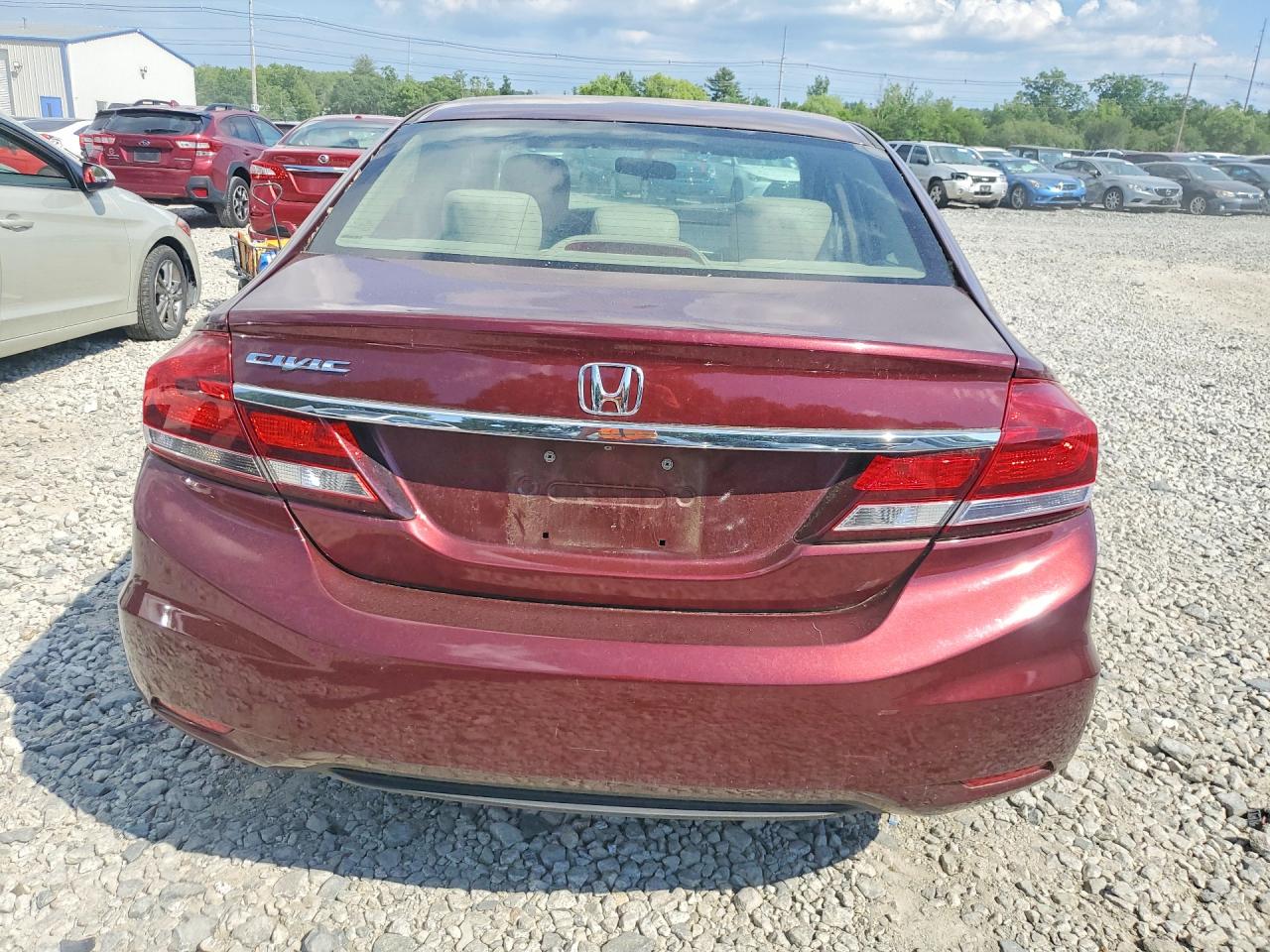 2013 Honda Civic Lx Бордовый vin: 2HGFB2F54DH535953