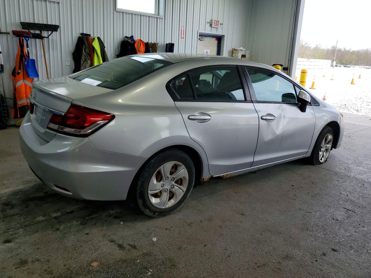 2013 Honda Civic Lx Silver vin: 2HGFB2F54DH536360