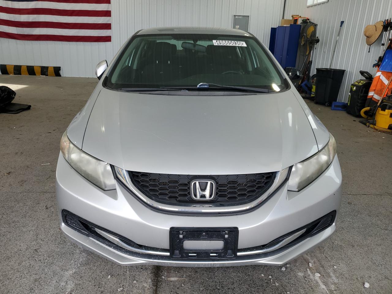 2013 Honda Civic Lx Silver vin: 2HGFB2F54DH536360 Damage: Hood, Heavy Scratch, 7 To 8 Inches