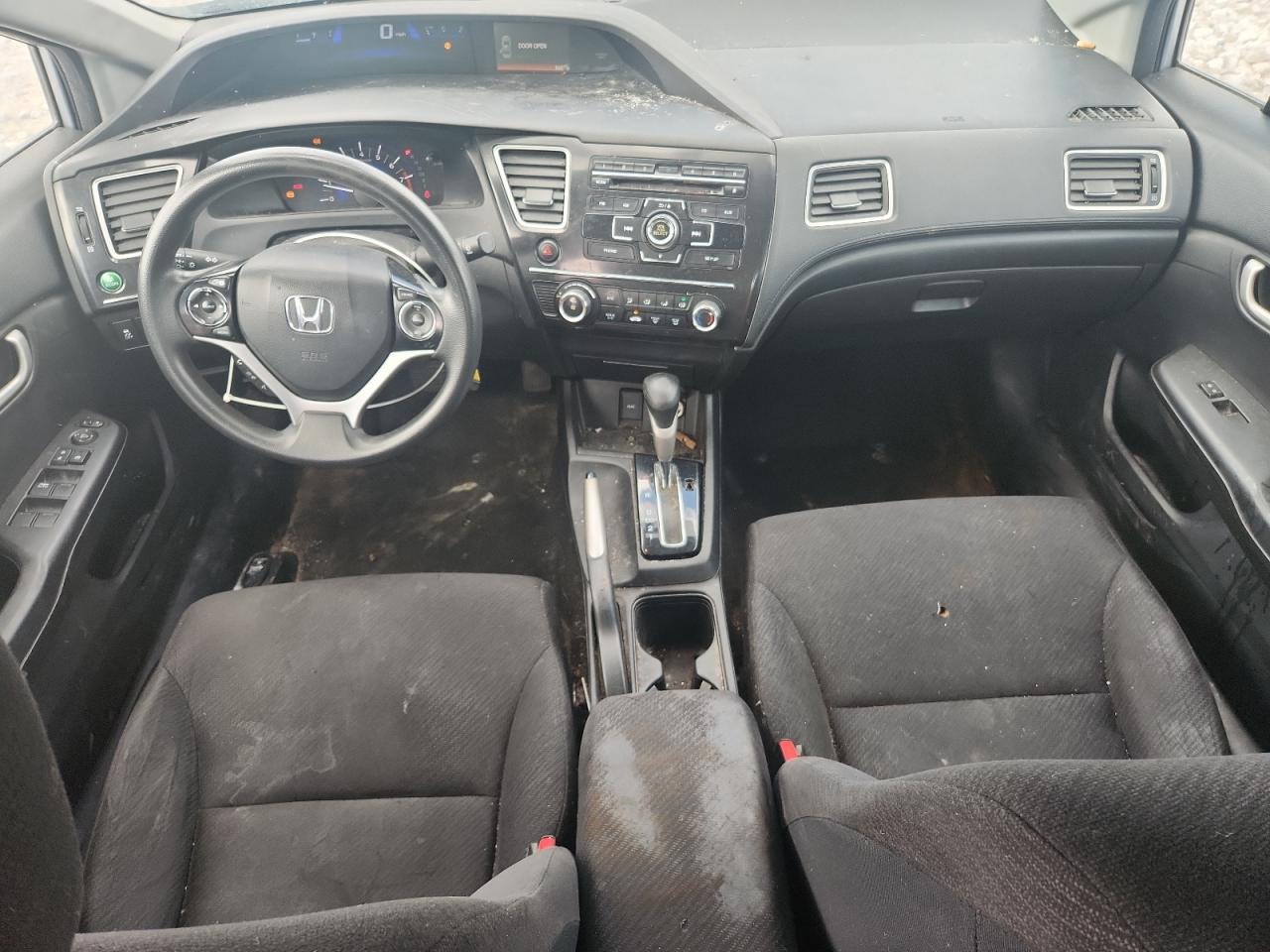 2013 Honda Civic Lx Silver vin: 2HGFB2F54DH536360 Damage: Left Front Seat, Stained, Permanent