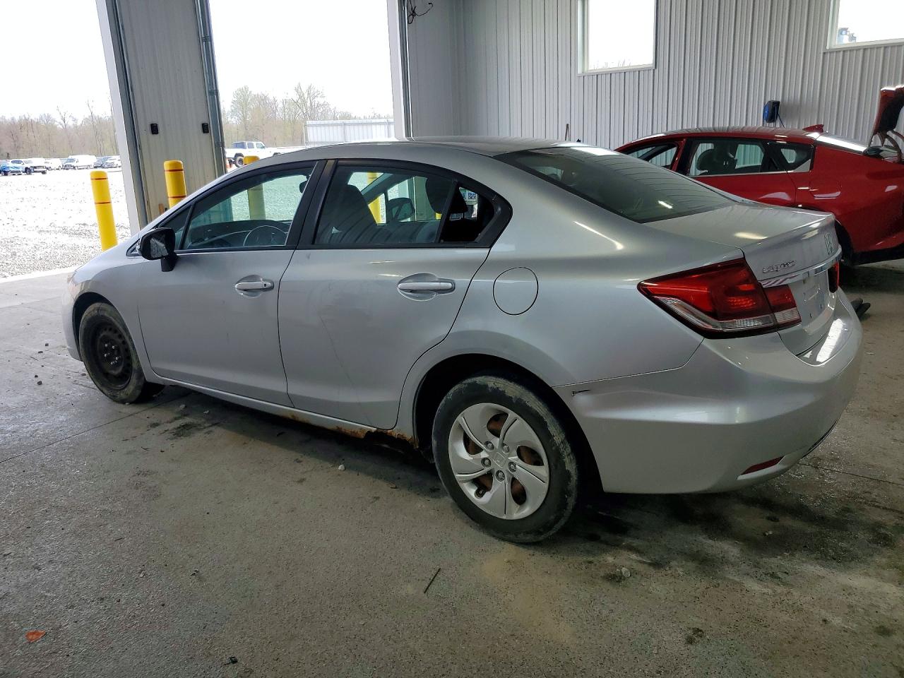 2013 Honda Civic Lx Silver vin: 2HGFB2F54DH536360
