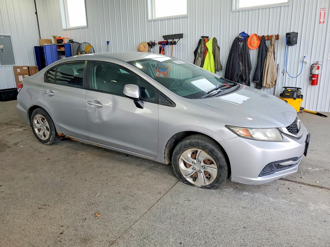 2013 Honda Civic Lx Silver vin: 2HGFB2F54DH536360