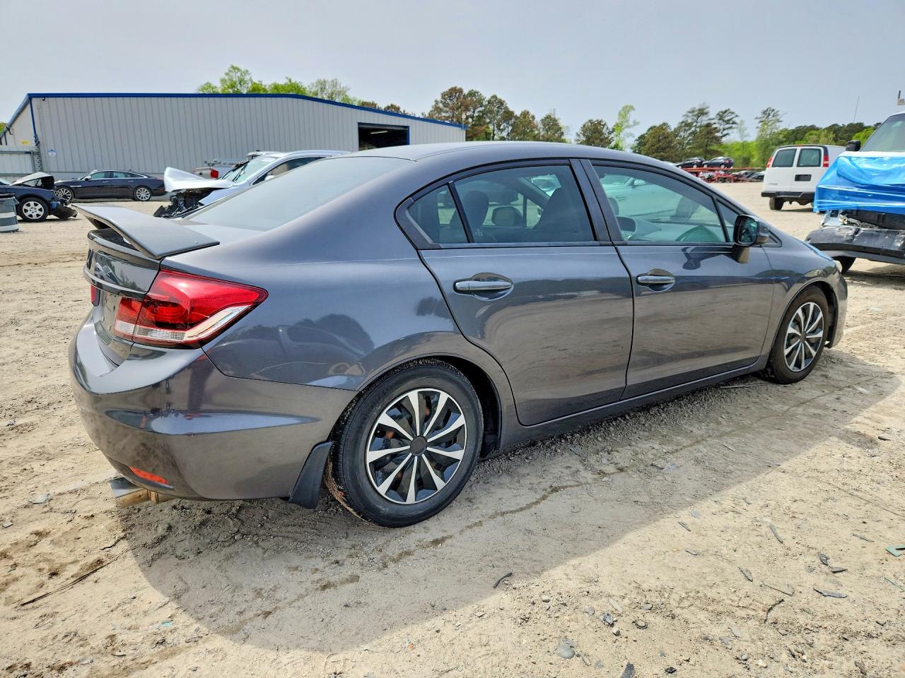2013 Honda Civic Lx Gray vin: 2HGFB2F54DH541249