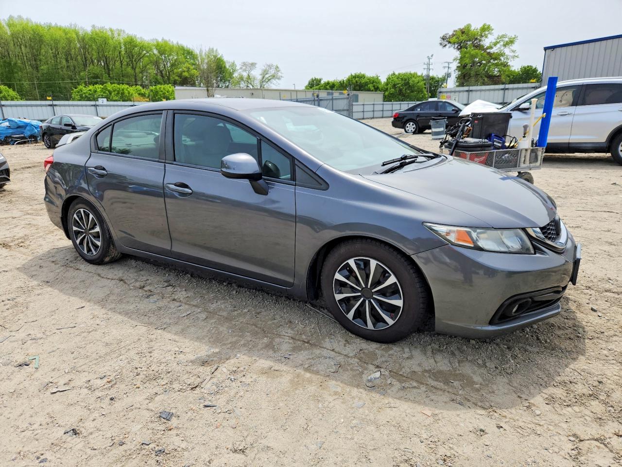 2013 Honda Civic Lx Gray vin: 2HGFB2F54DH541249