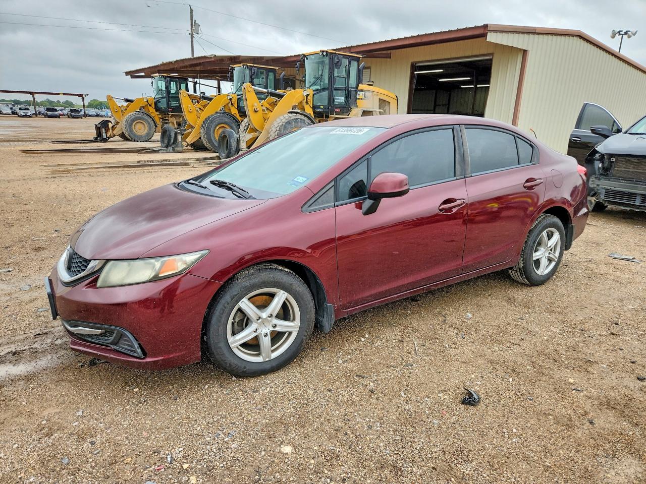 2013 Honda Civic Lx Burgundy vin: 2HGFB2F54DH543728