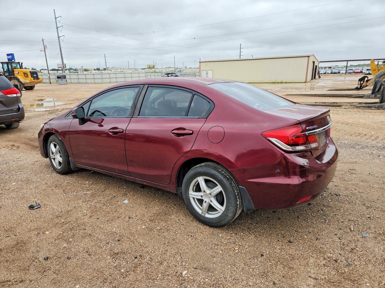 2013 Honda Civic Lx Burgundy vin: 2HGFB2F54DH543728