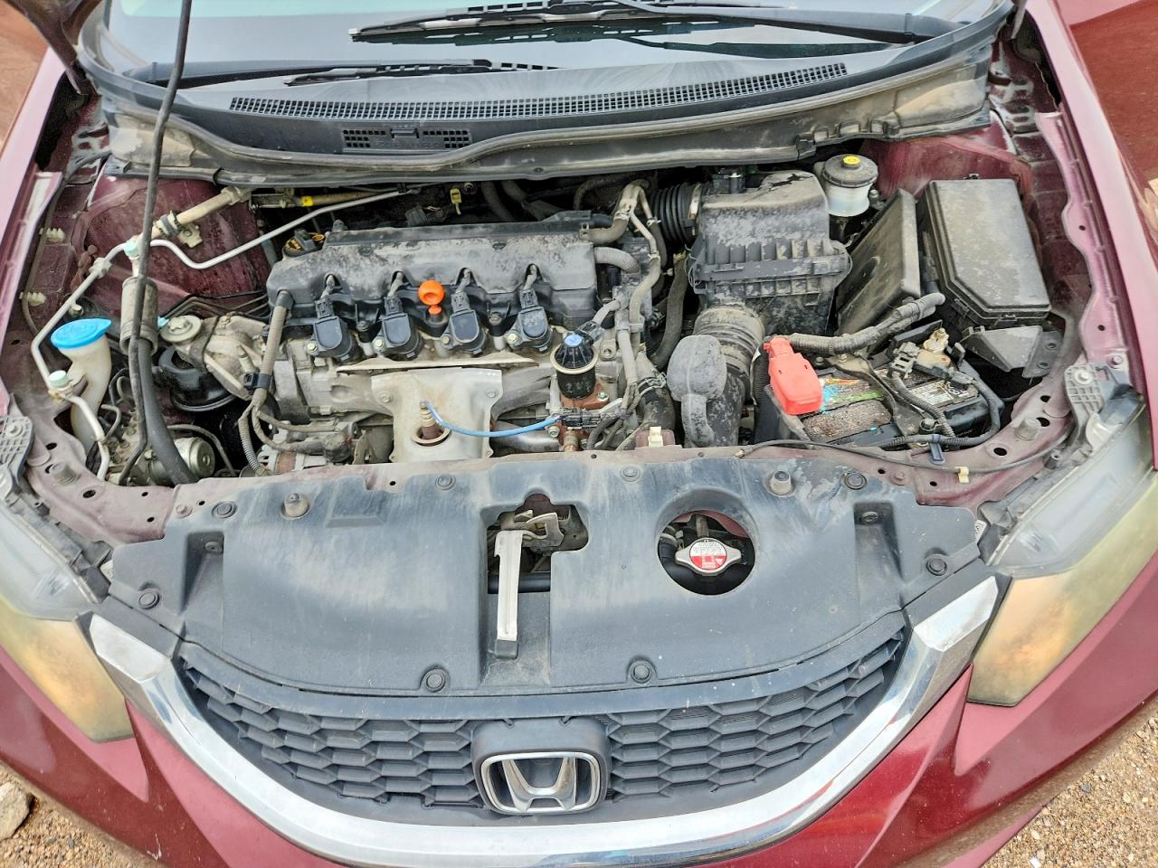 2013 Honda Civic Lx Burgundy vin: 2HGFB2F54DH543728