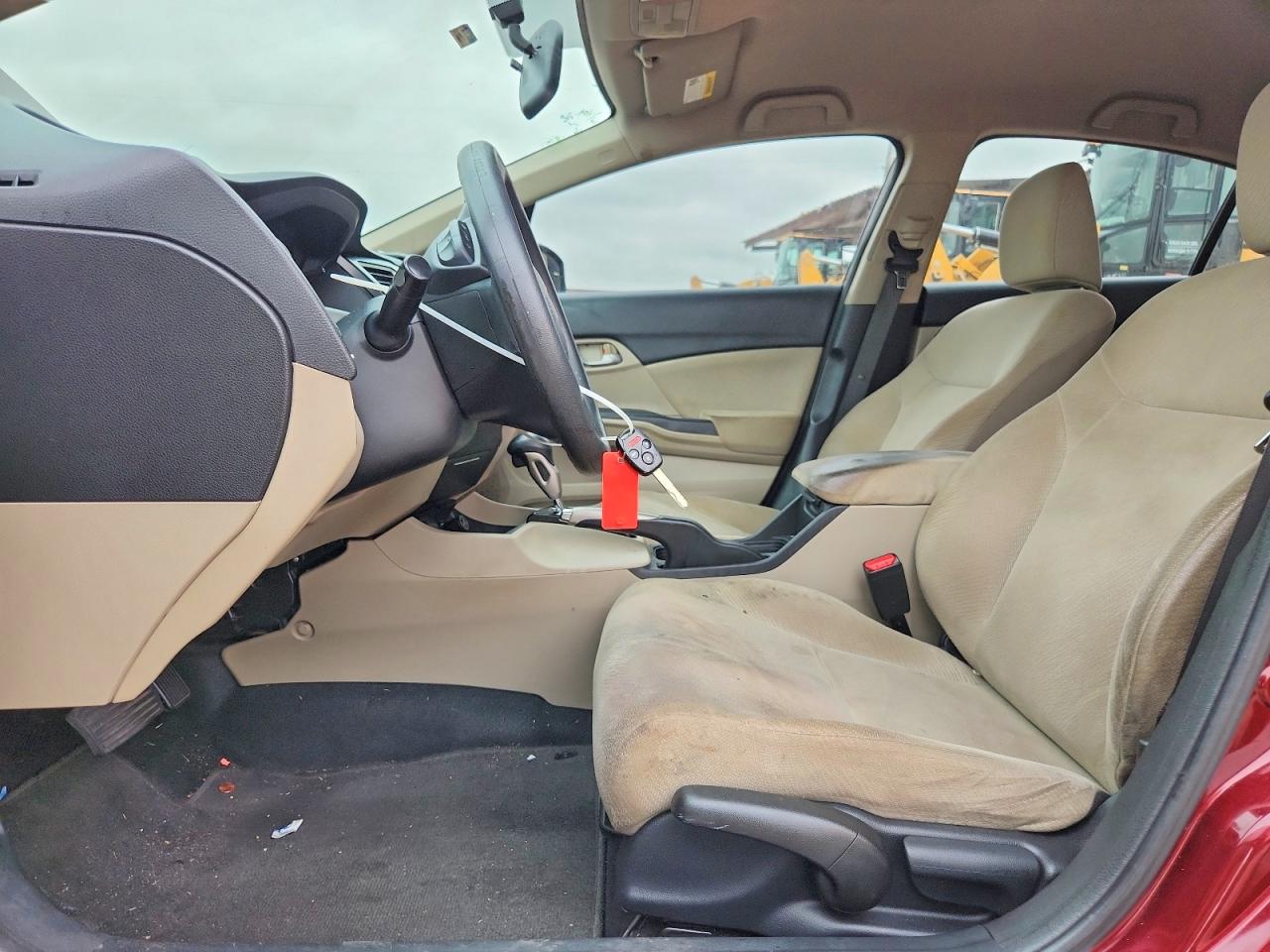 2013 Honda Civic Lx Burgundy vin: 2HGFB2F54DH543728
