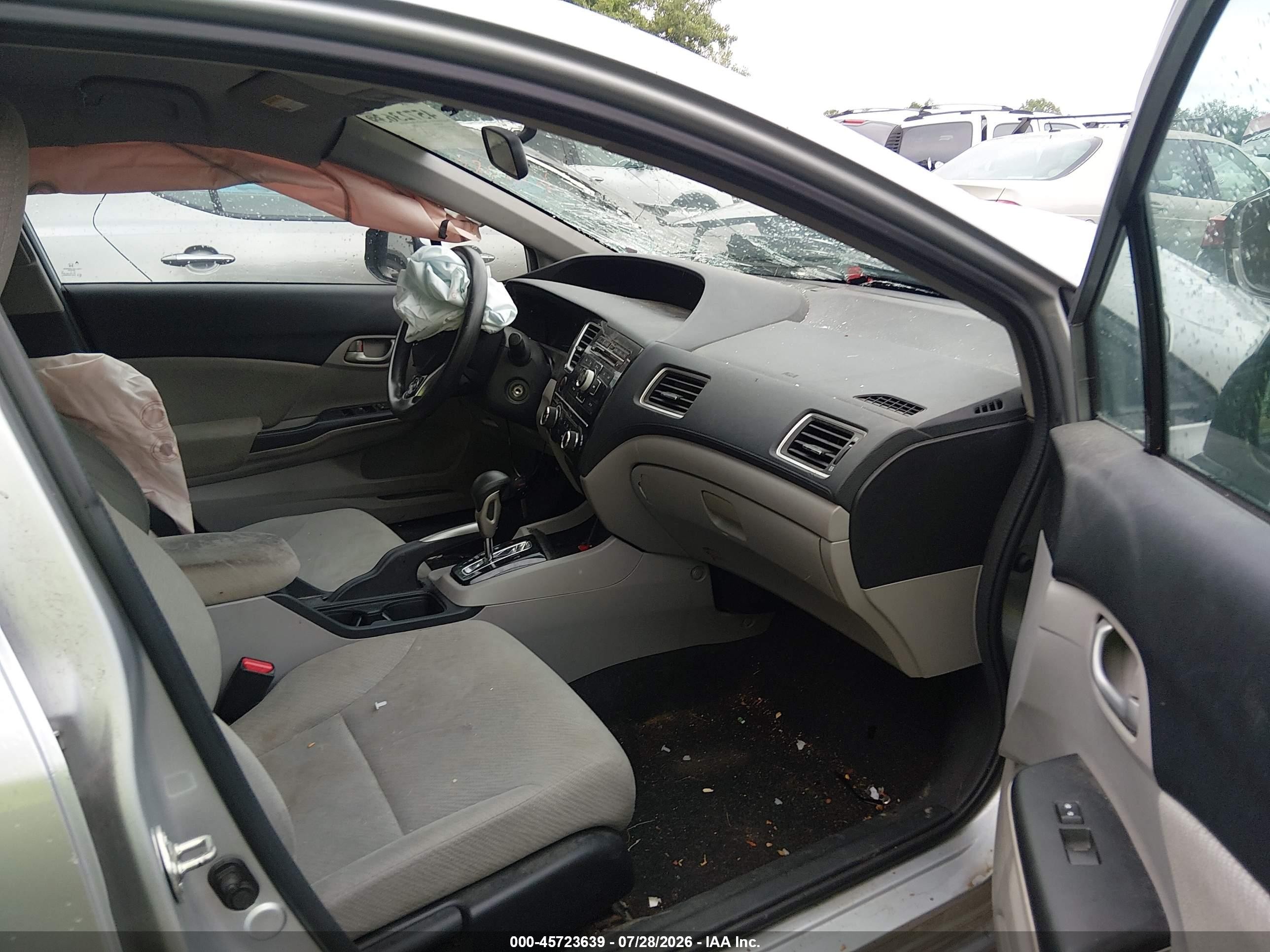 2013 Honda Civic Lx Silver vin: 2HGFB2F54DH546466