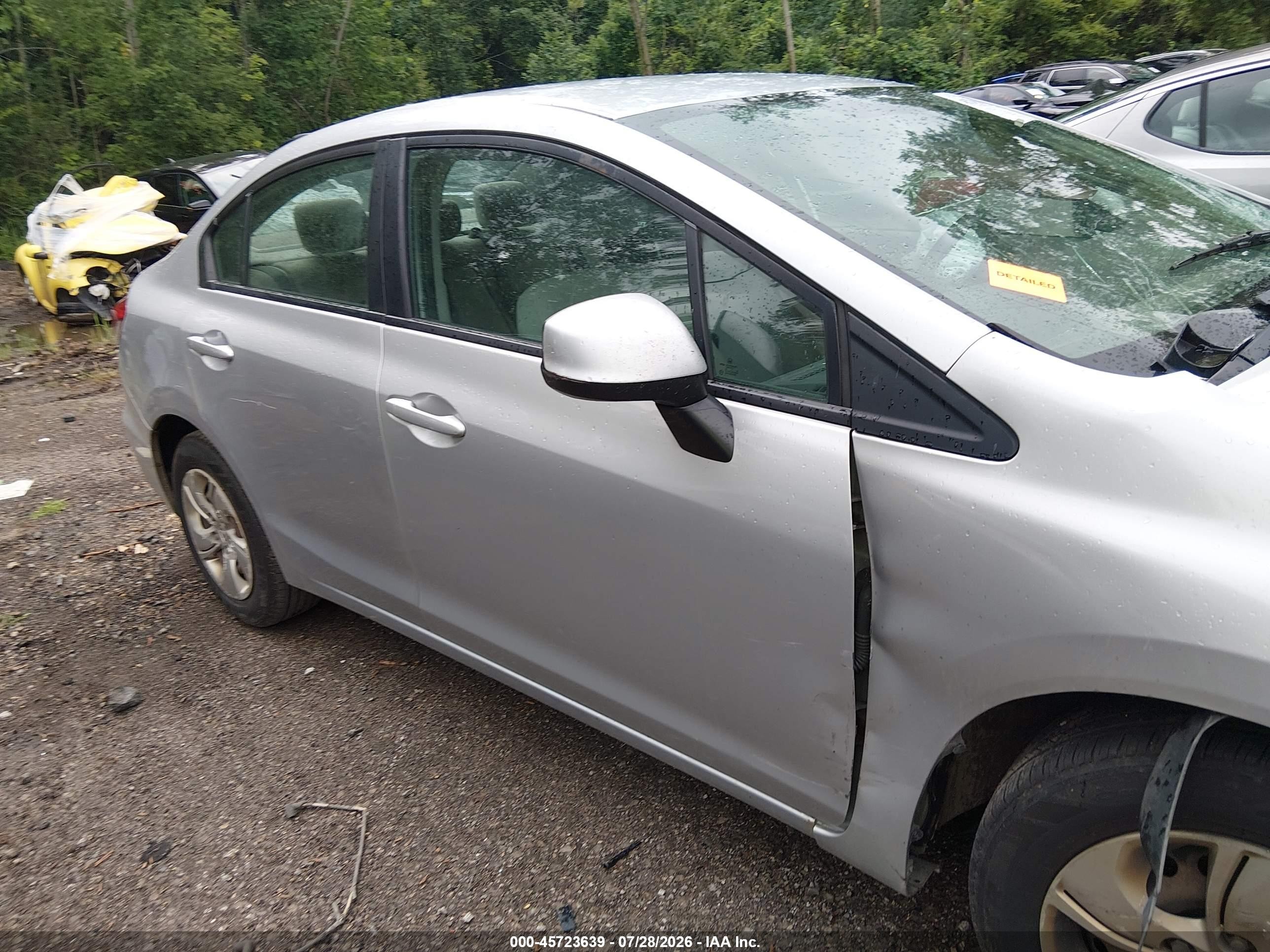 2013 Honda Civic Lx Silver vin: 2HGFB2F54DH546466