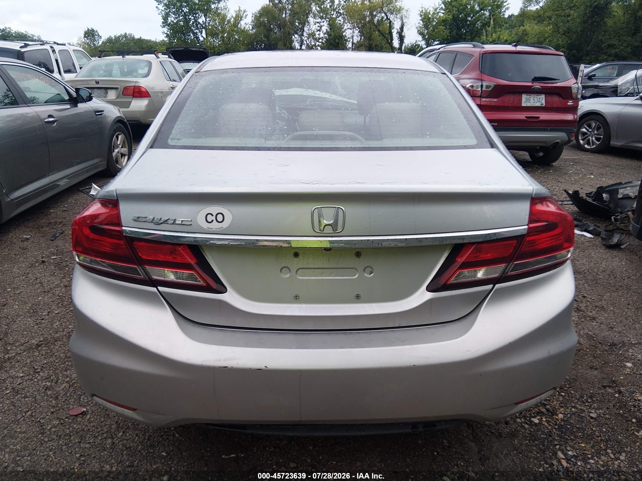 2013 Honda Civic Lx Silver vin: 2HGFB2F54DH546466