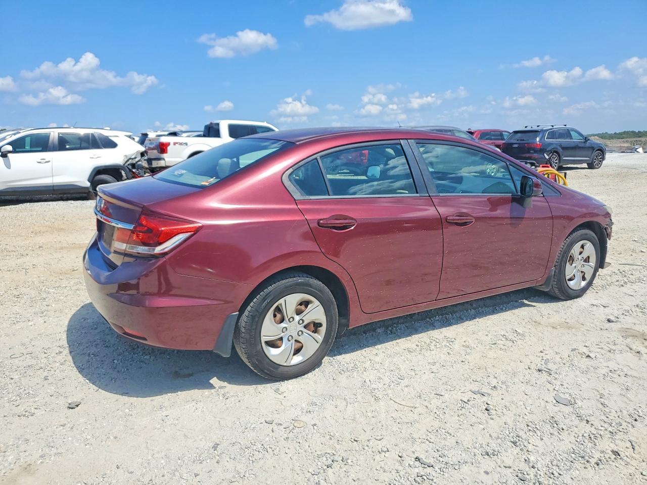 2013 Honda Civic Lx Burgundy vin: 2HGFB2F54DH557970