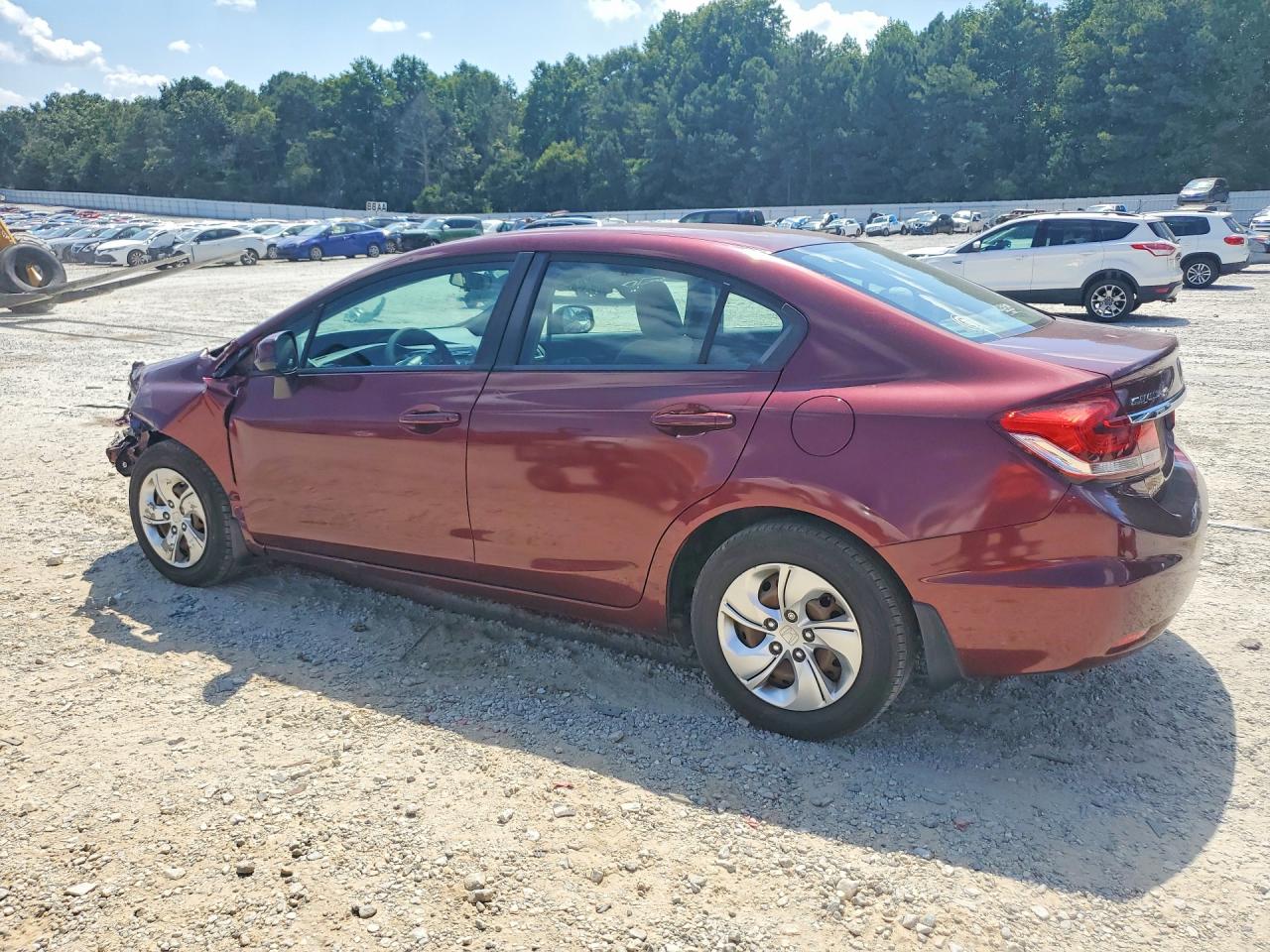 2013 Honda Civic Lx Burgundy vin: 2HGFB2F54DH557970