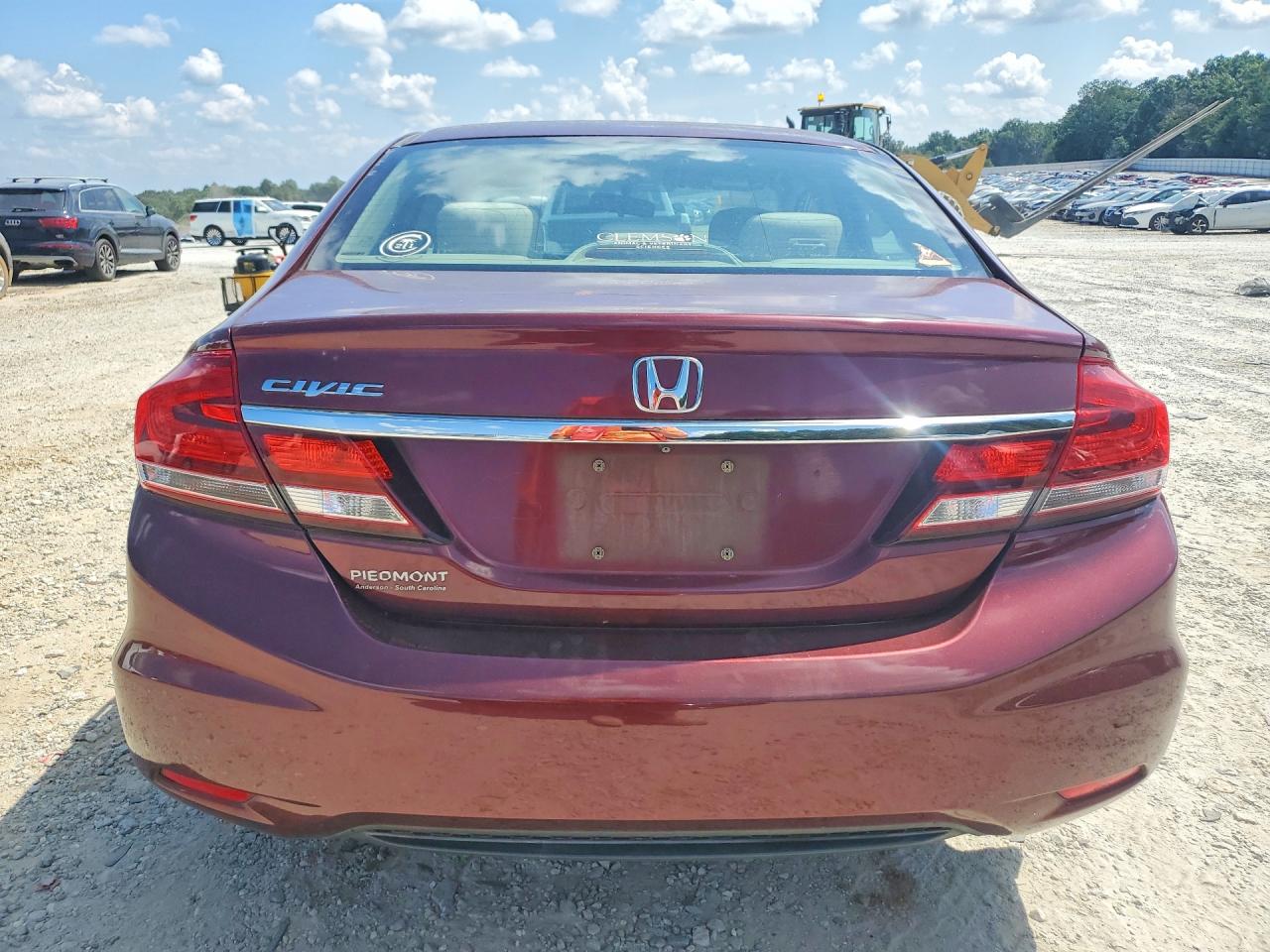 2013 Honda Civic Lx Burgundy vin: 2HGFB2F54DH557970