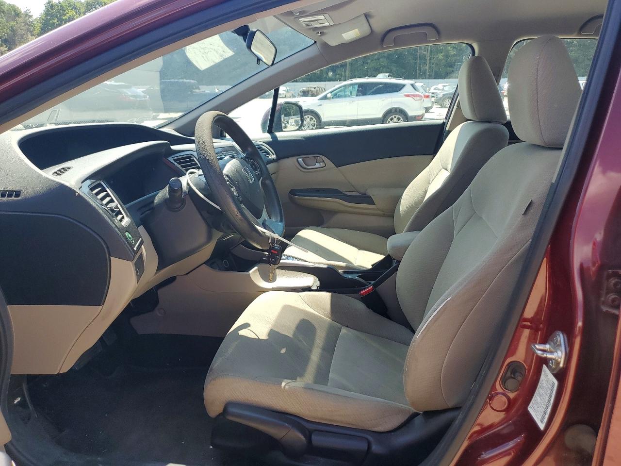 2013 Honda Civic Lx Burgundy vin: 2HGFB2F54DH557970