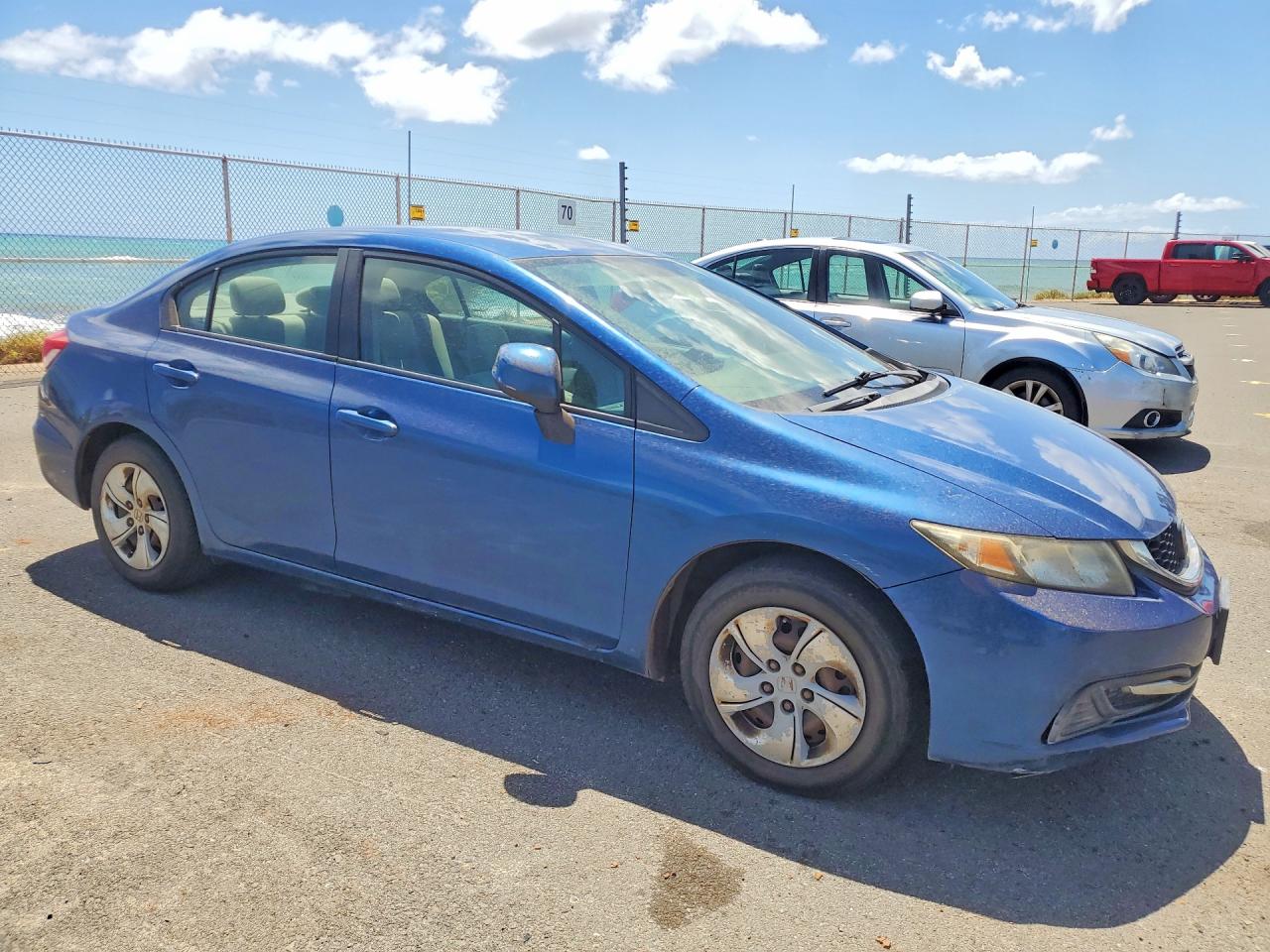 2013 Honda Civic Lx Blue vin: 2HGFB2F54DH560979