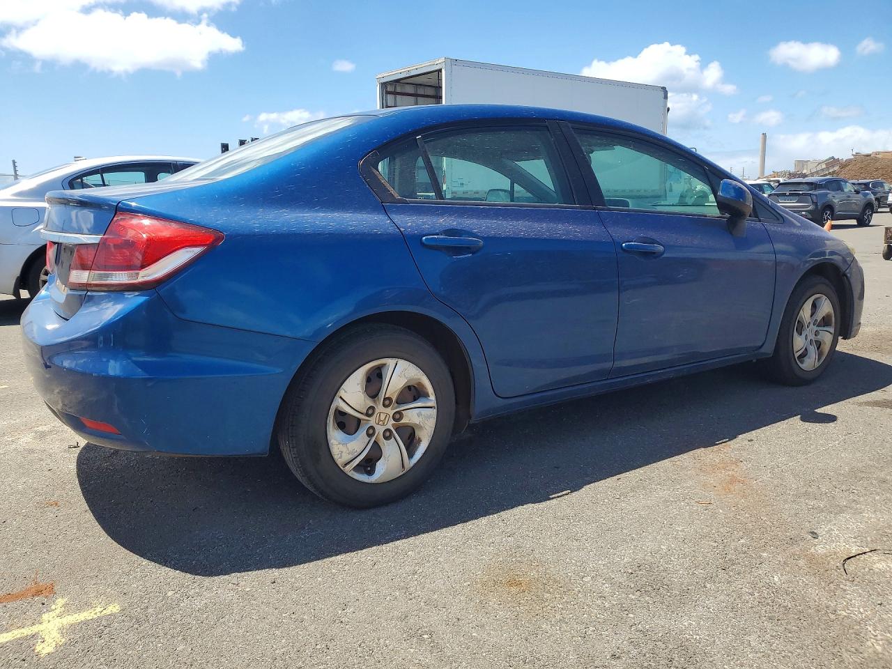 2013 Honda Civic Lx Blue vin: 2HGFB2F54DH560979