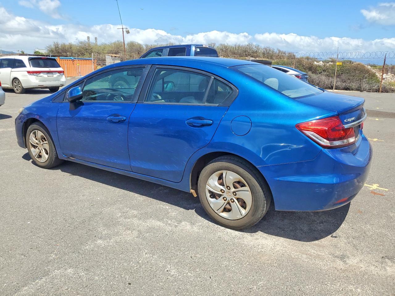 2013 Honda Civic Lx Blue vin: 2HGFB2F54DH560979