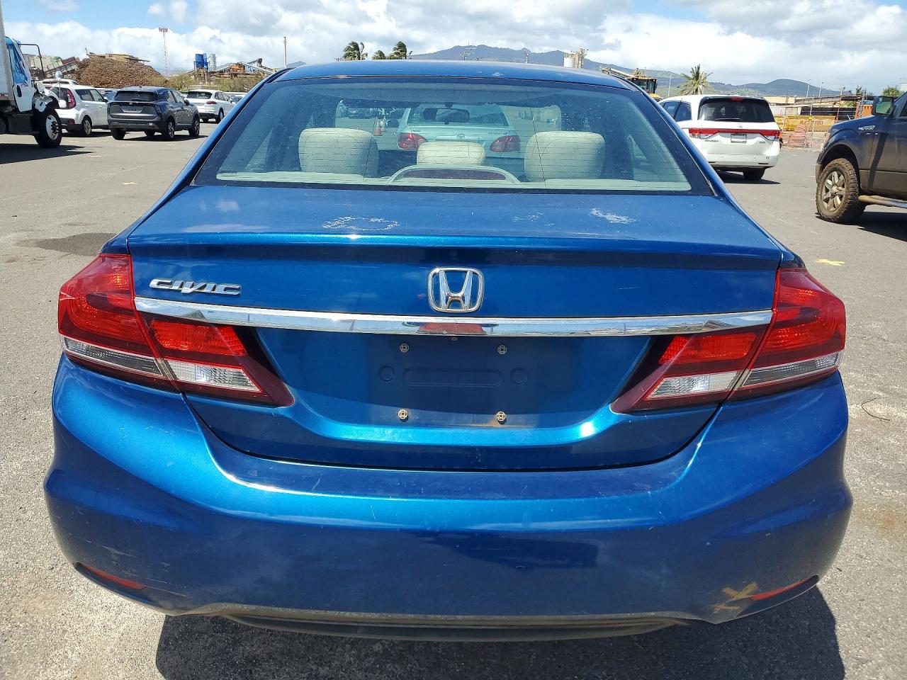2013 Honda Civic Lx Blue vin: 2HGFB2F54DH560979