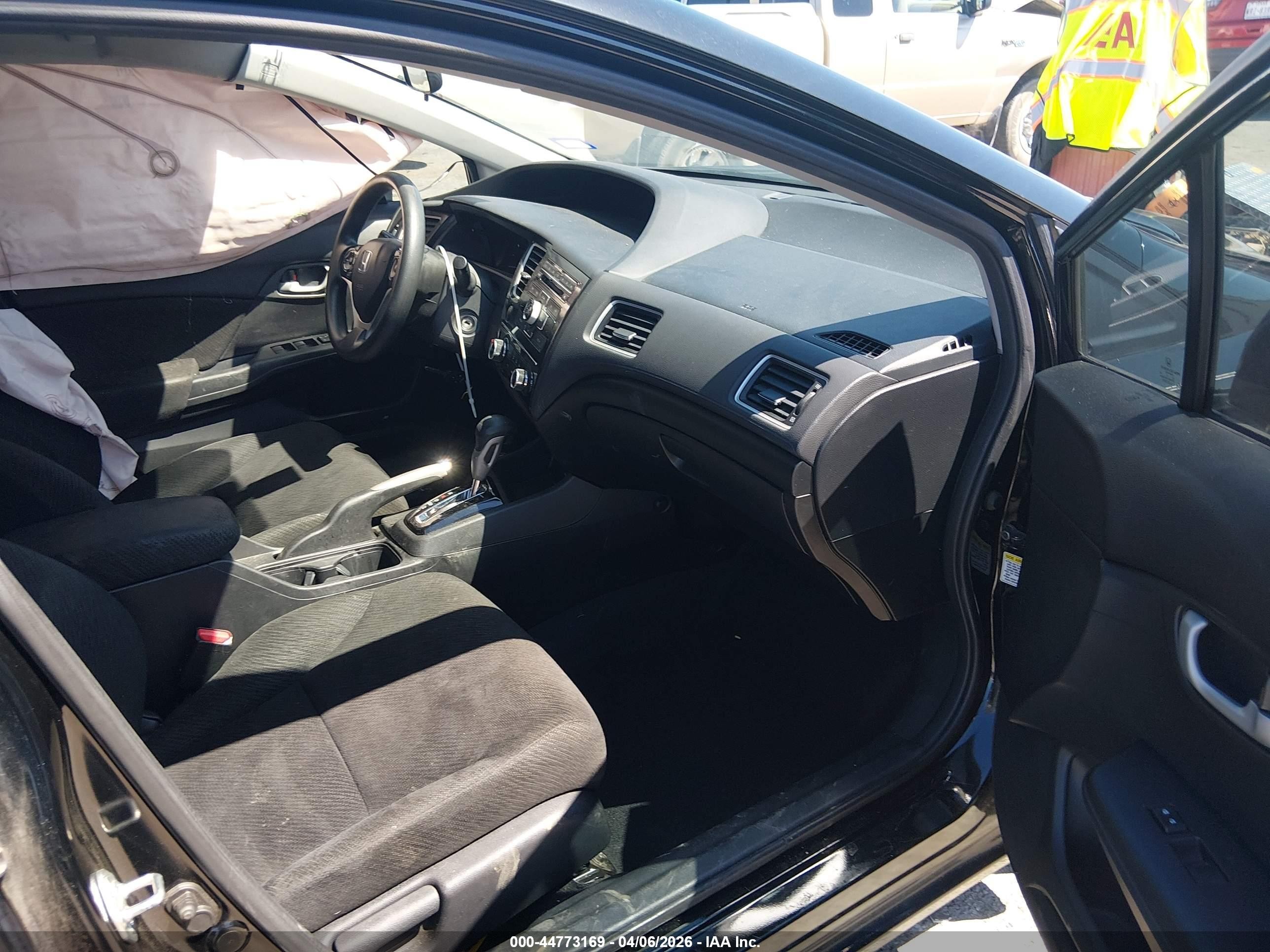 2013 Honda Civic Lx Black vin: 2HGFB2F54DH565258