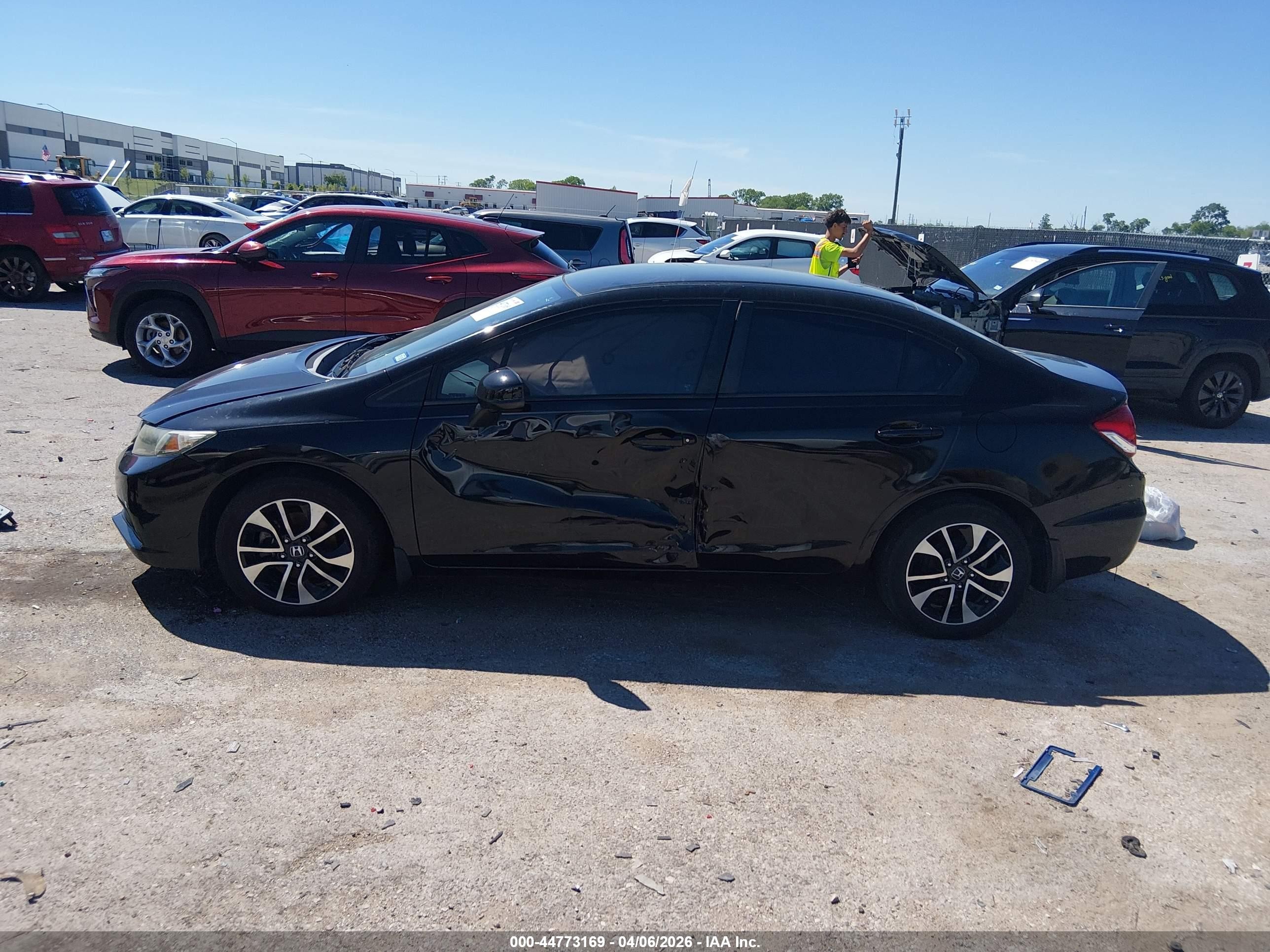 2013 Honda Civic Lx Black vin: 2HGFB2F54DH565258