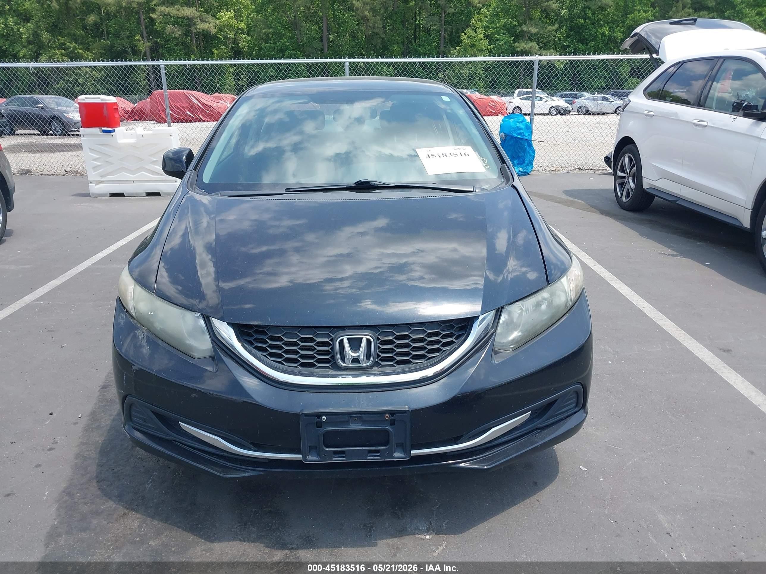 2013 Honda Civic Lx Black vin: 2HGFB2F54DH569567