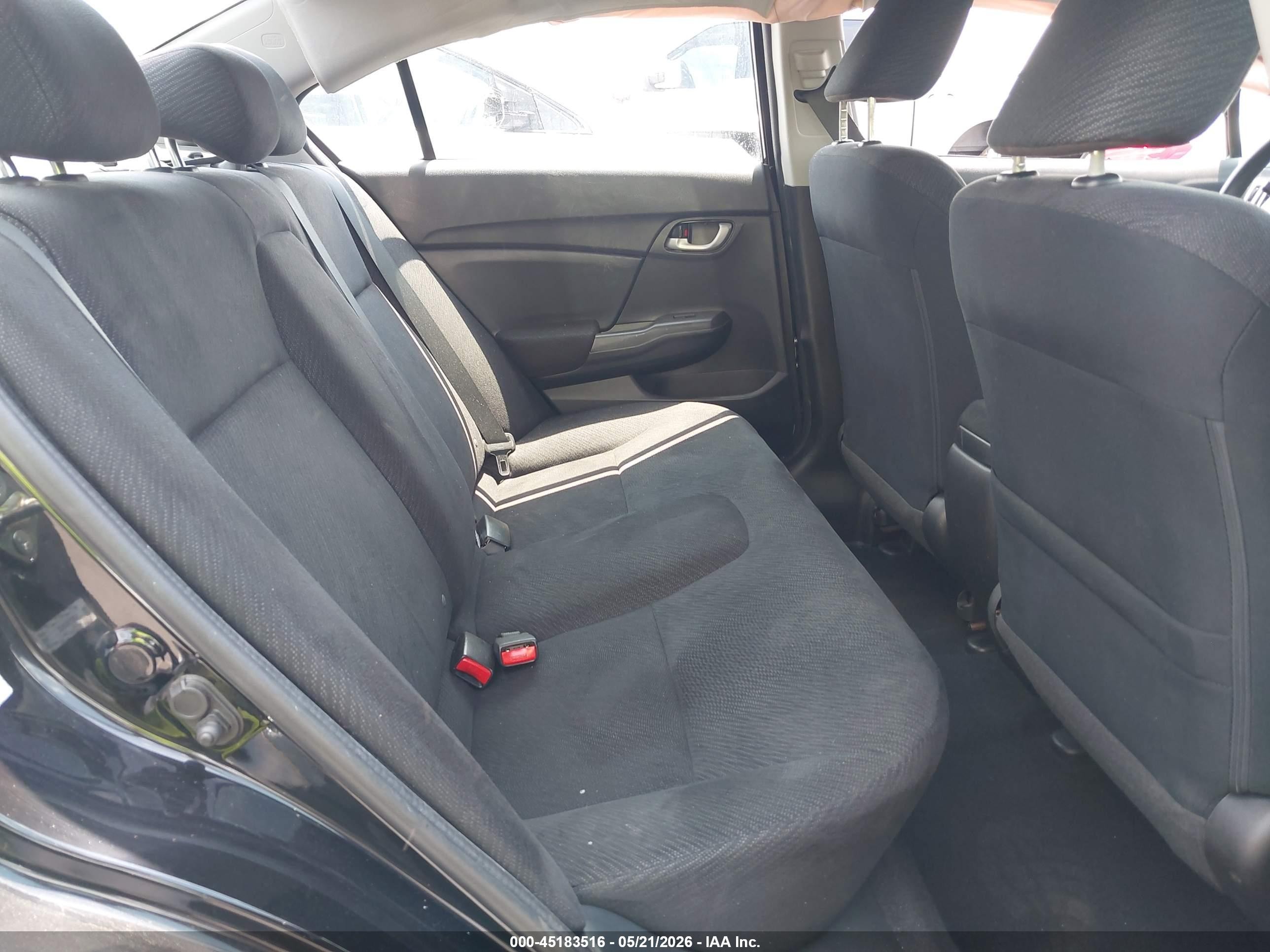 2013 Honda Civic Lx Black vin: 2HGFB2F54DH569567