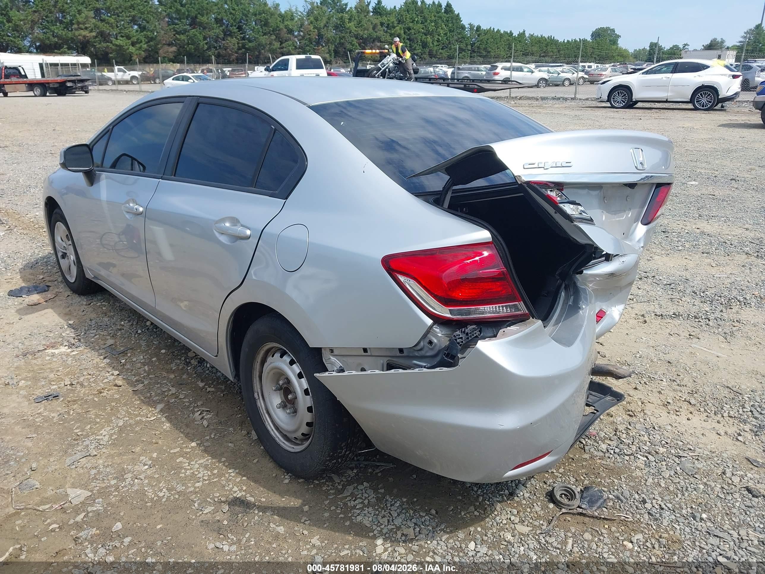 2013 Honda Civic Lx Серебряный vin: 2HGFB2F54DH572758