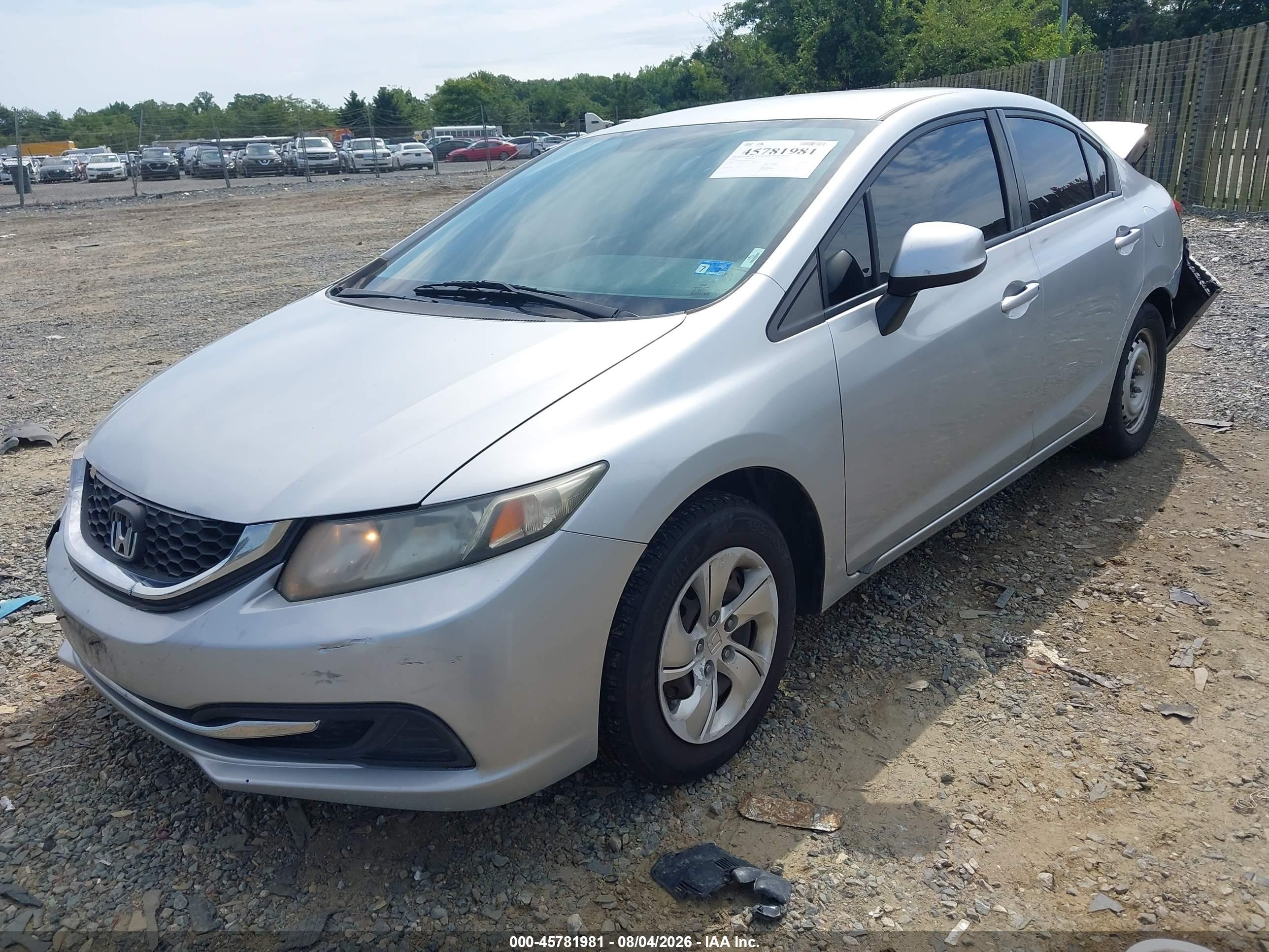 2013 Honda Civic Lx Серебряный vin: 2HGFB2F54DH572758