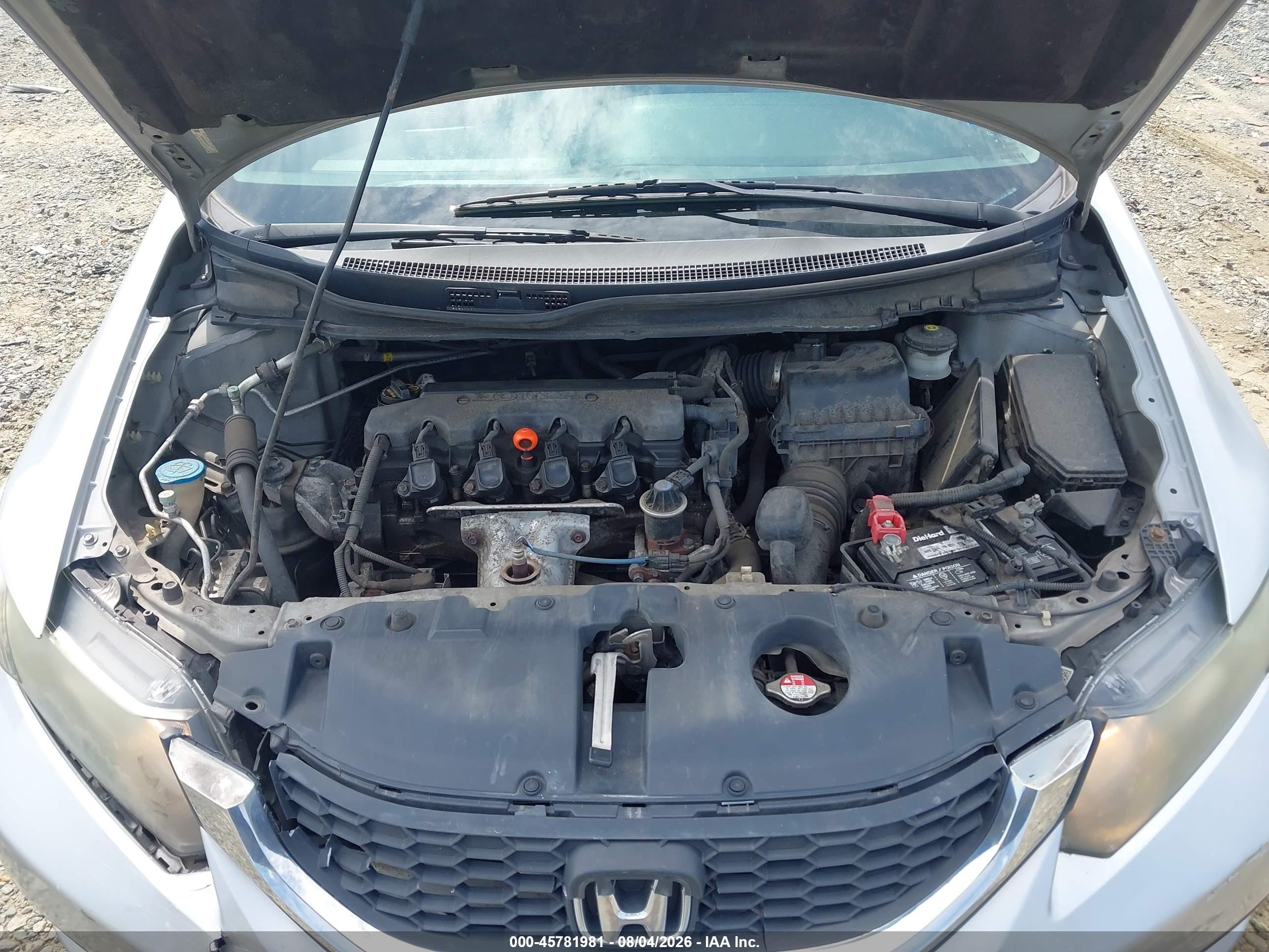 2013 Honda Civic Lx Серебряный vin: 2HGFB2F54DH572758