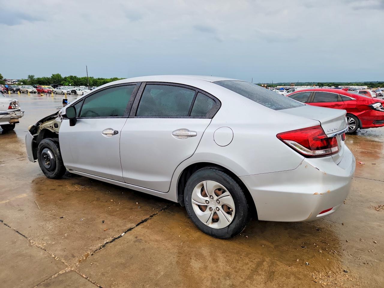 2013 Honda Civic Lx Silver vin: 2HGFB2F54DH572887