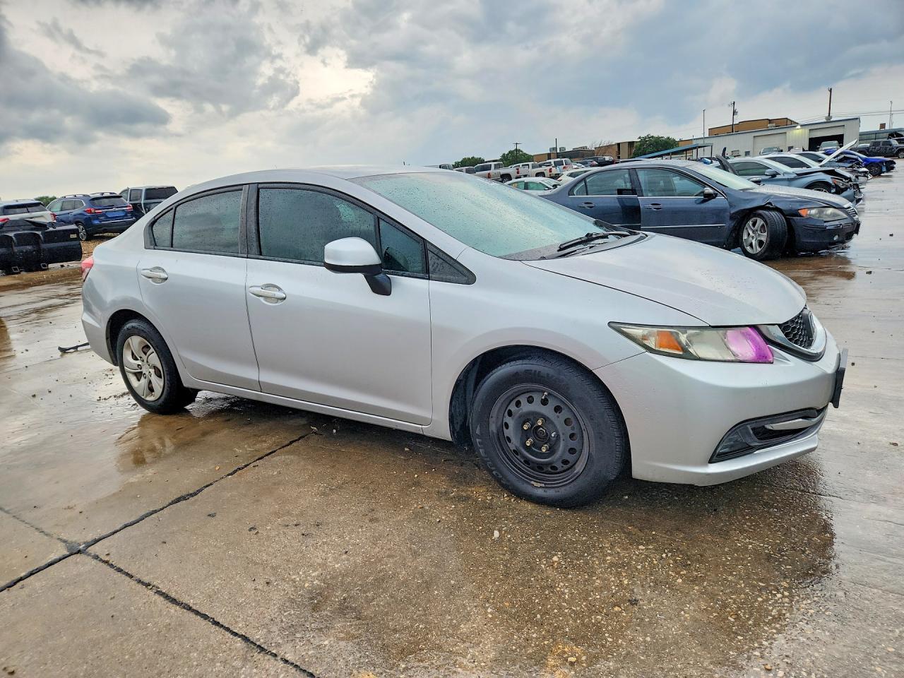 2013 Honda Civic Lx Silver vin: 2HGFB2F54DH572887