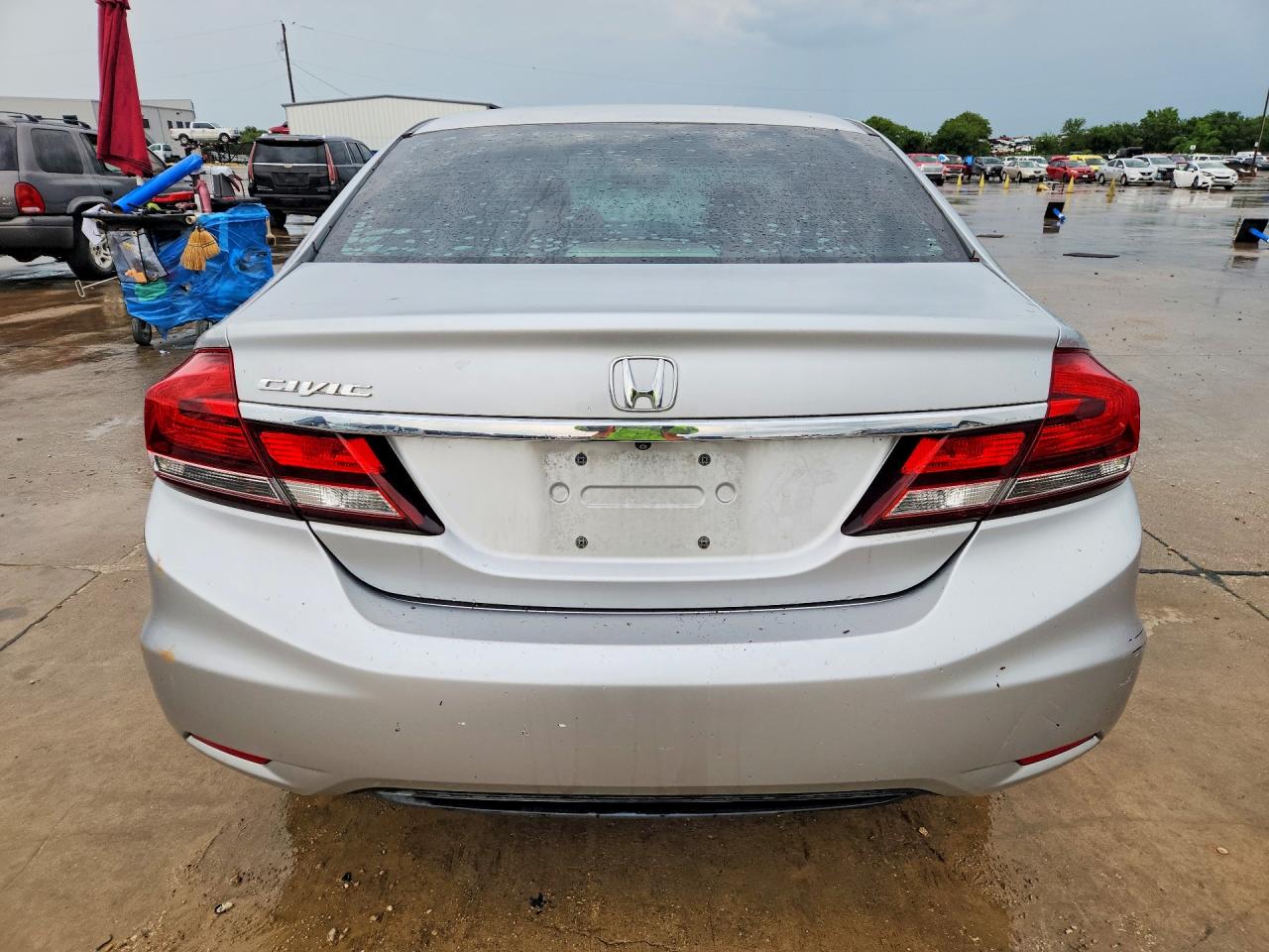 2013 Honda Civic Lx Silver vin: 2HGFB2F54DH572887