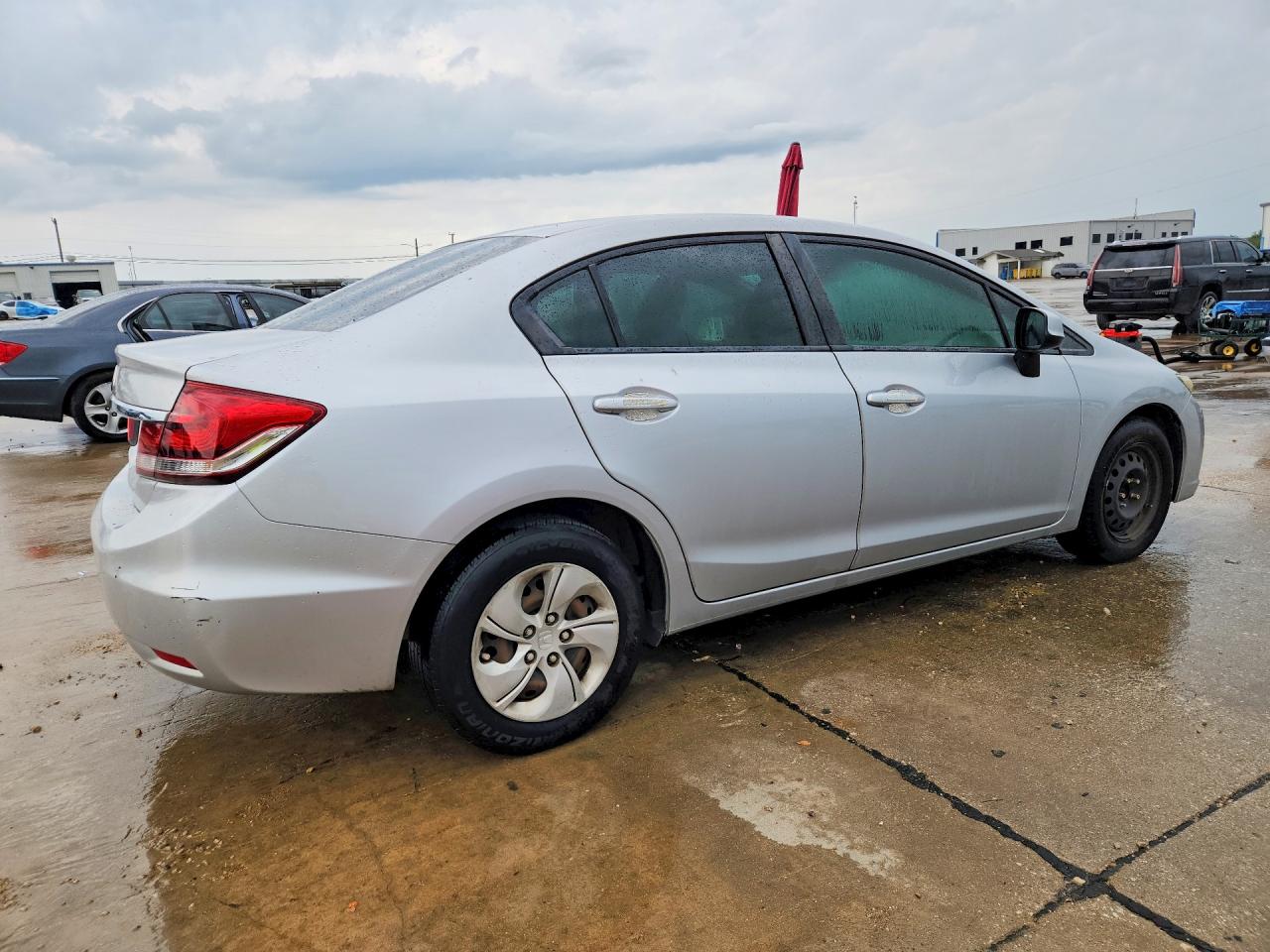 2013 Honda Civic Lx Silver vin: 2HGFB2F54DH572887