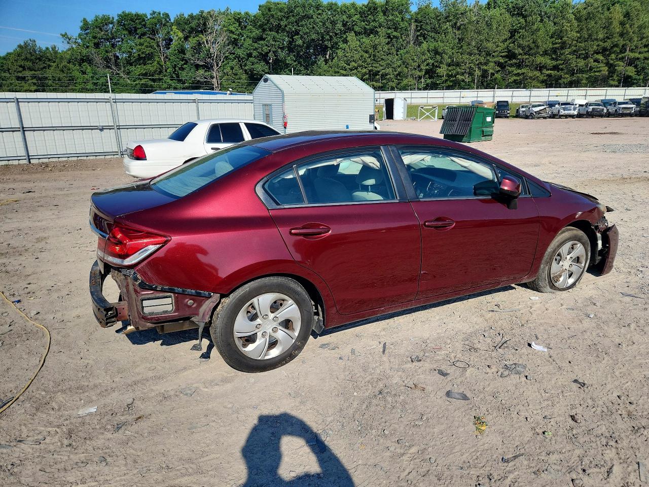 2013 Honda Civic Lx Burgundy vin: 2HGFB2F54DH573702