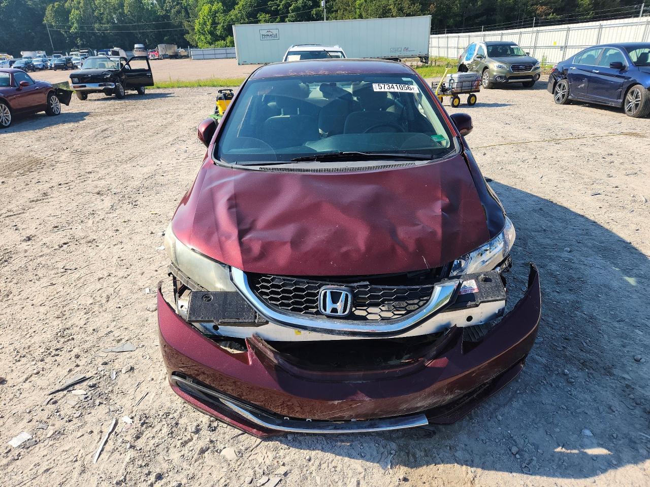 2013 Honda Civic Lx Burgundy vin: 2HGFB2F54DH573702