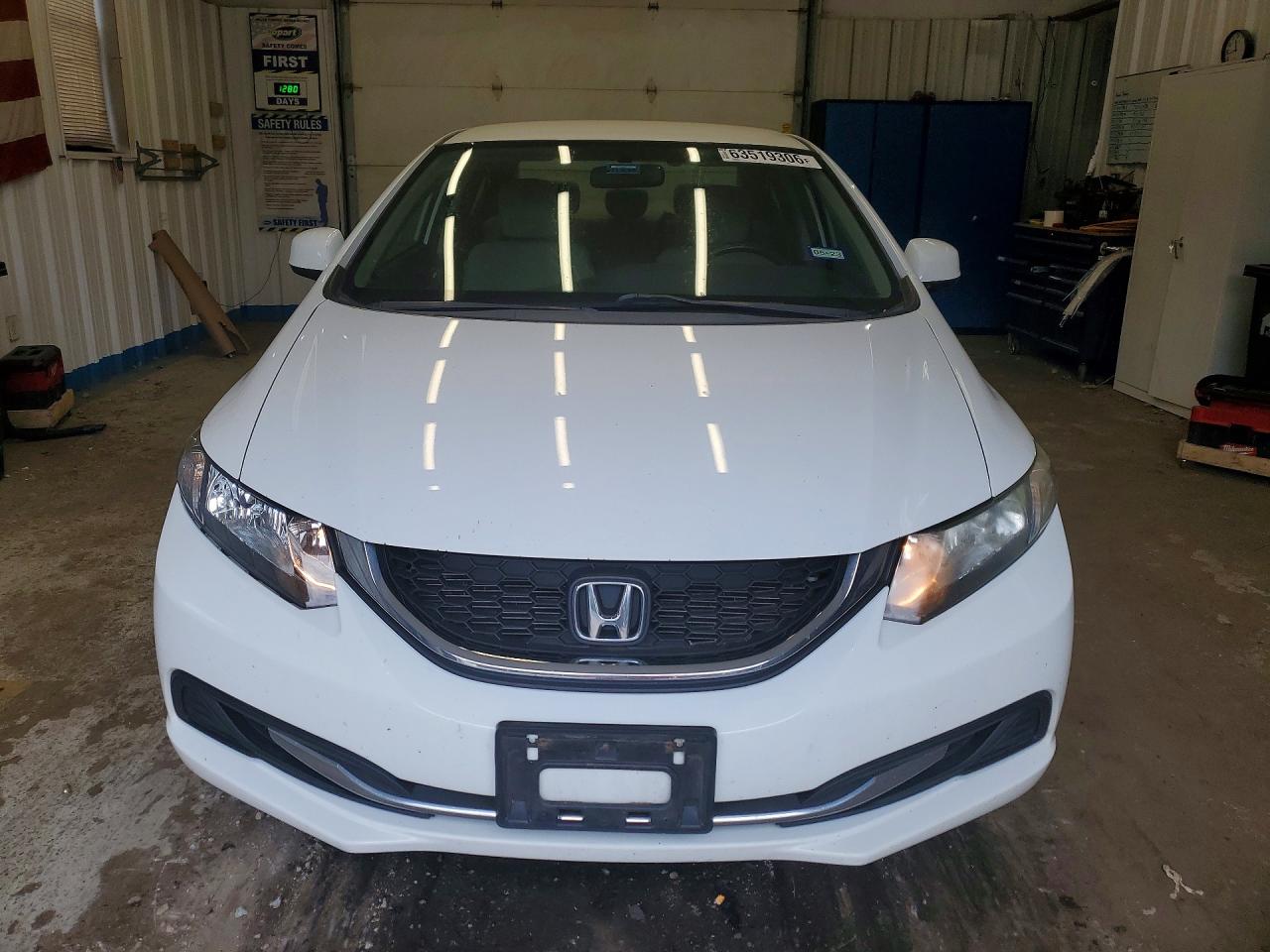 2013 Honda Civic Lx White vin: 2HGFB2F54DH575675