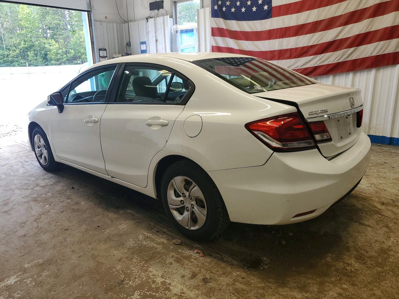 2013 Honda Civic Lx White vin: 2HGFB2F54DH575675