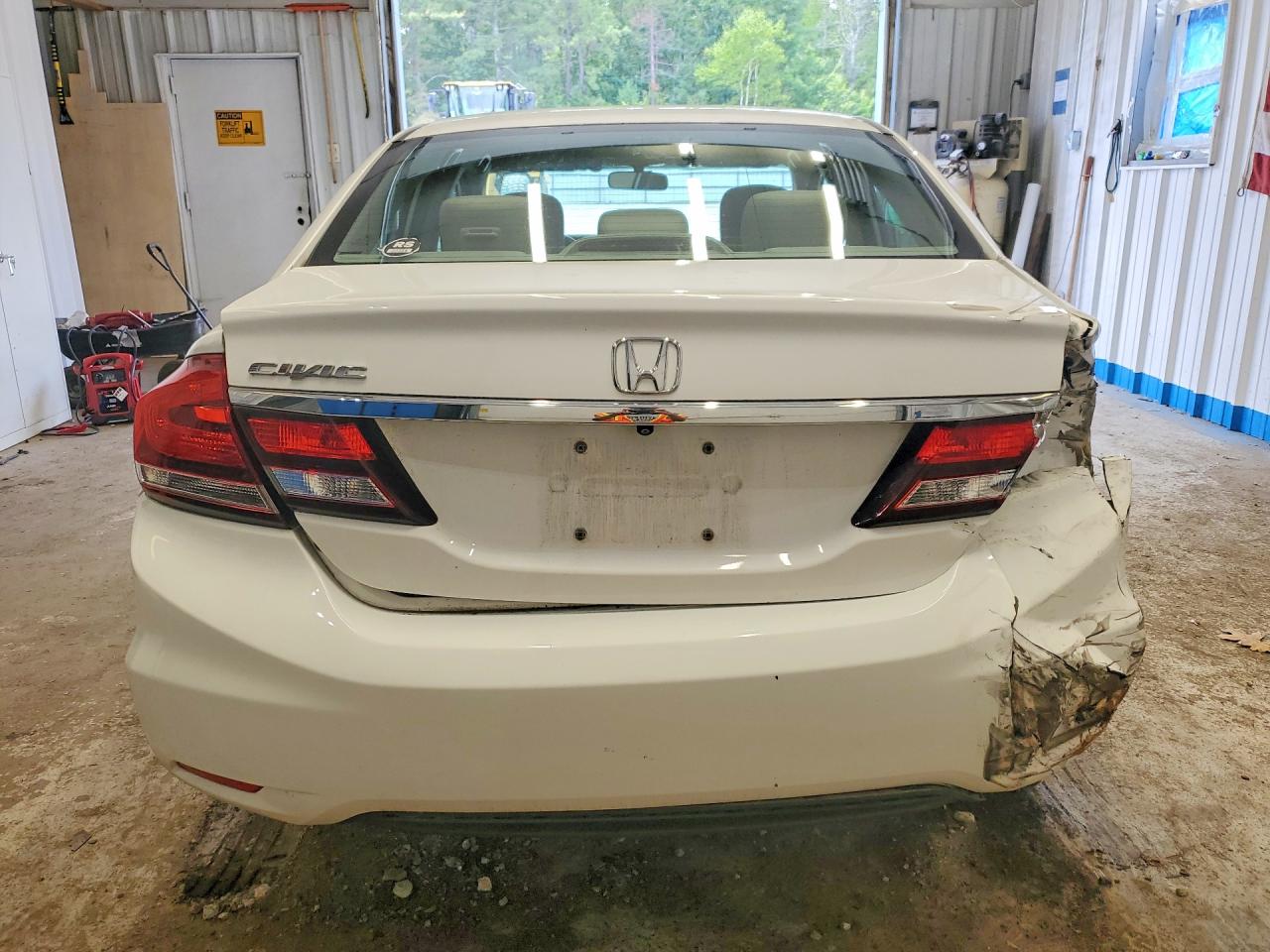2013 Honda Civic Lx White vin: 2HGFB2F54DH575675