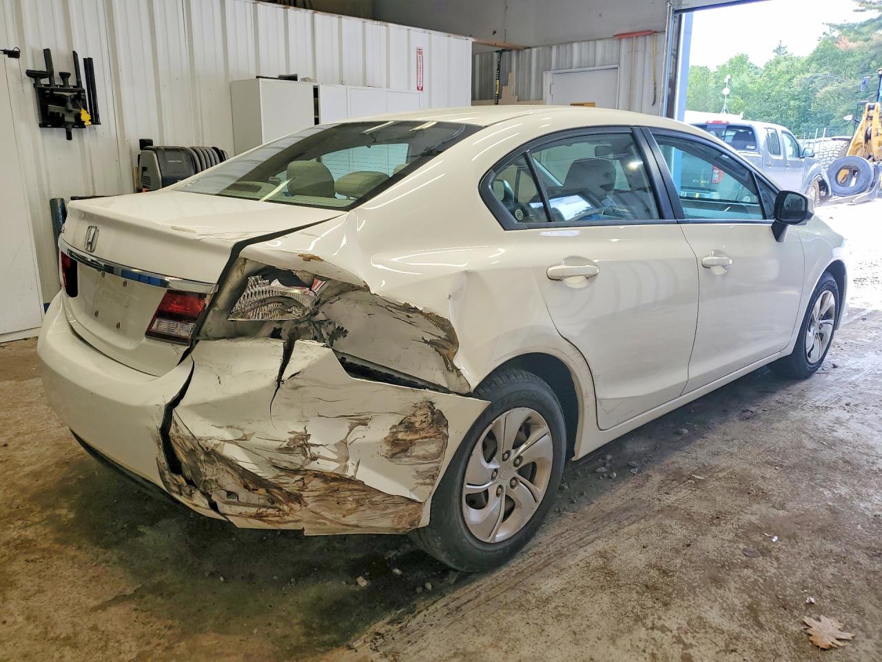 2013 Honda Civic Lx White vin: 2HGFB2F54DH575675