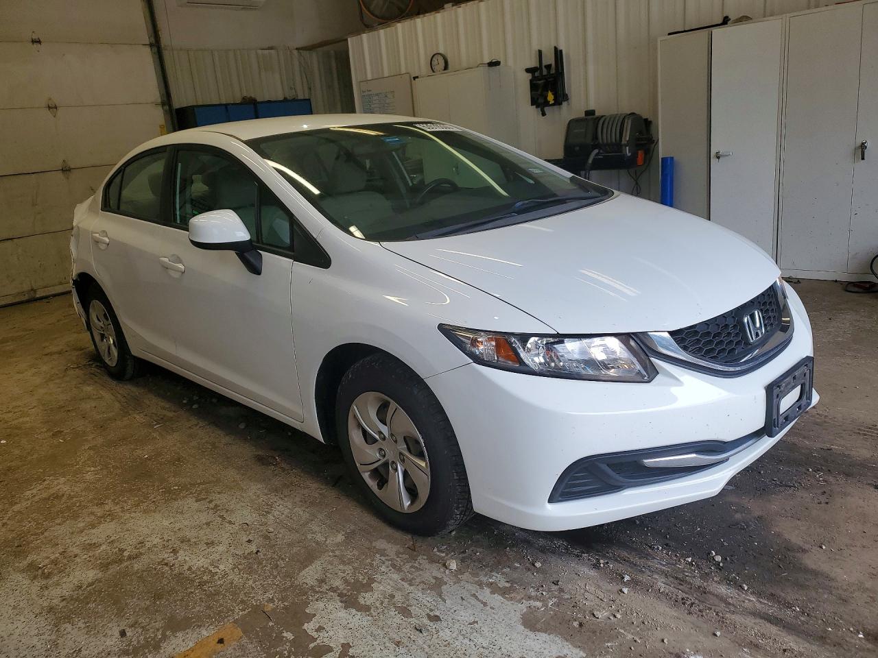 2013 Honda Civic Lx White vin: 2HGFB2F54DH575675