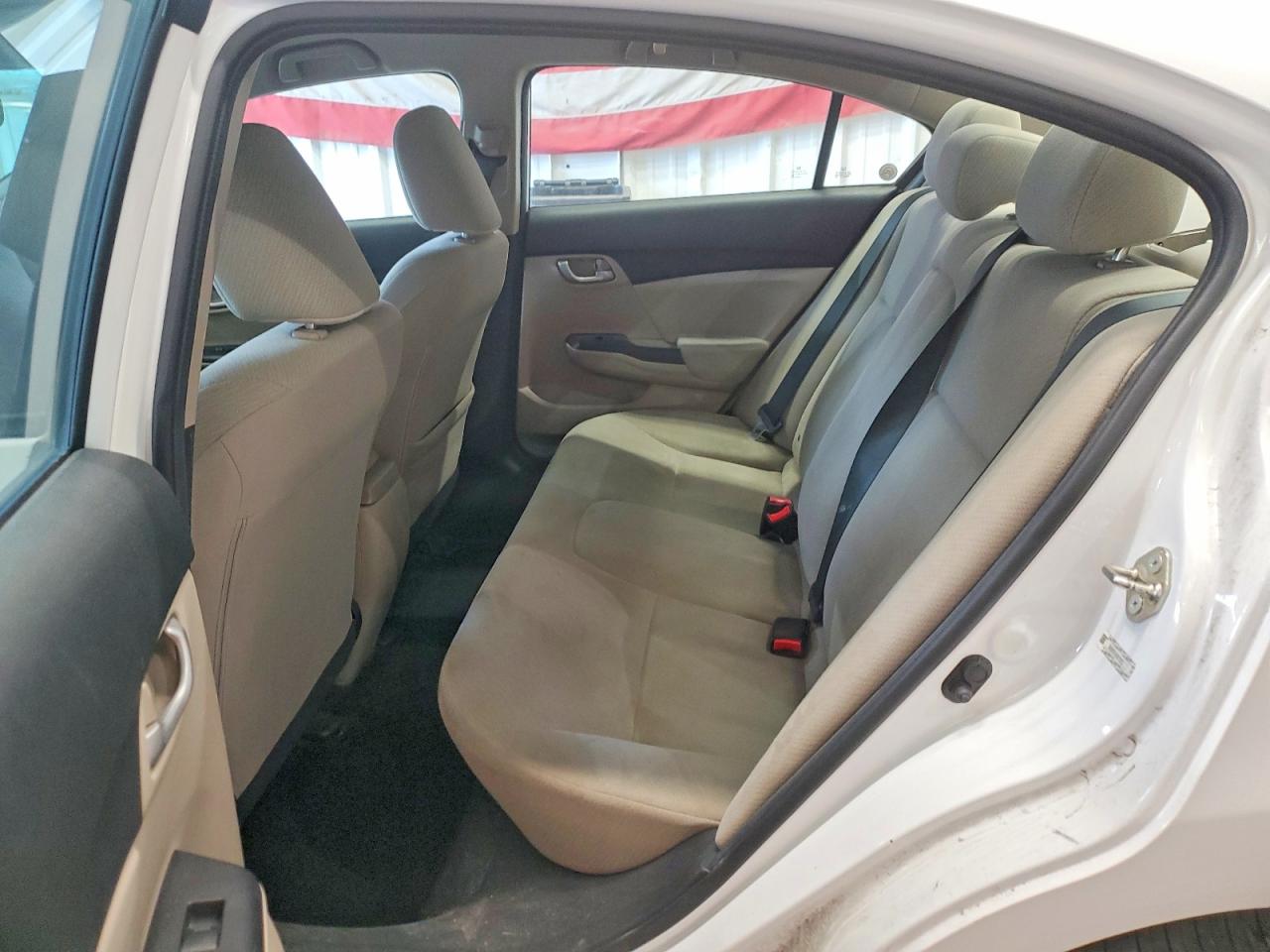 2013 Honda Civic Lx White vin: 2HGFB2F54DH575675