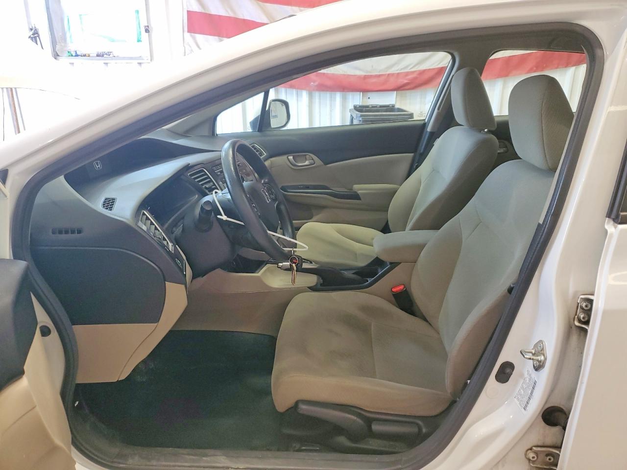 2013 Honda Civic Lx White vin: 2HGFB2F54DH575675