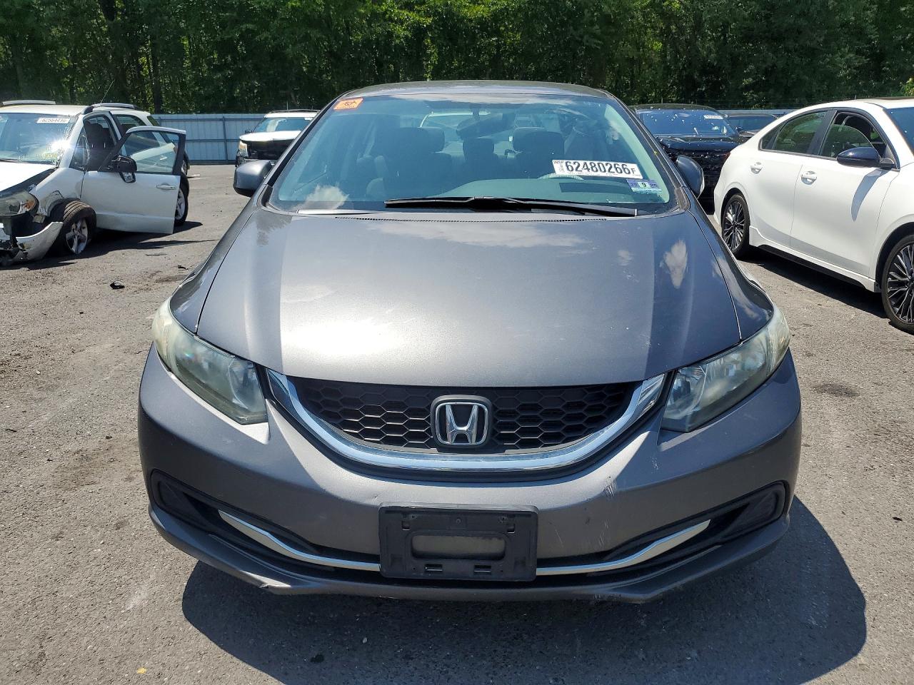 2013 Honda Civic Lx Gray vin: 2HGFB2F54DH578995