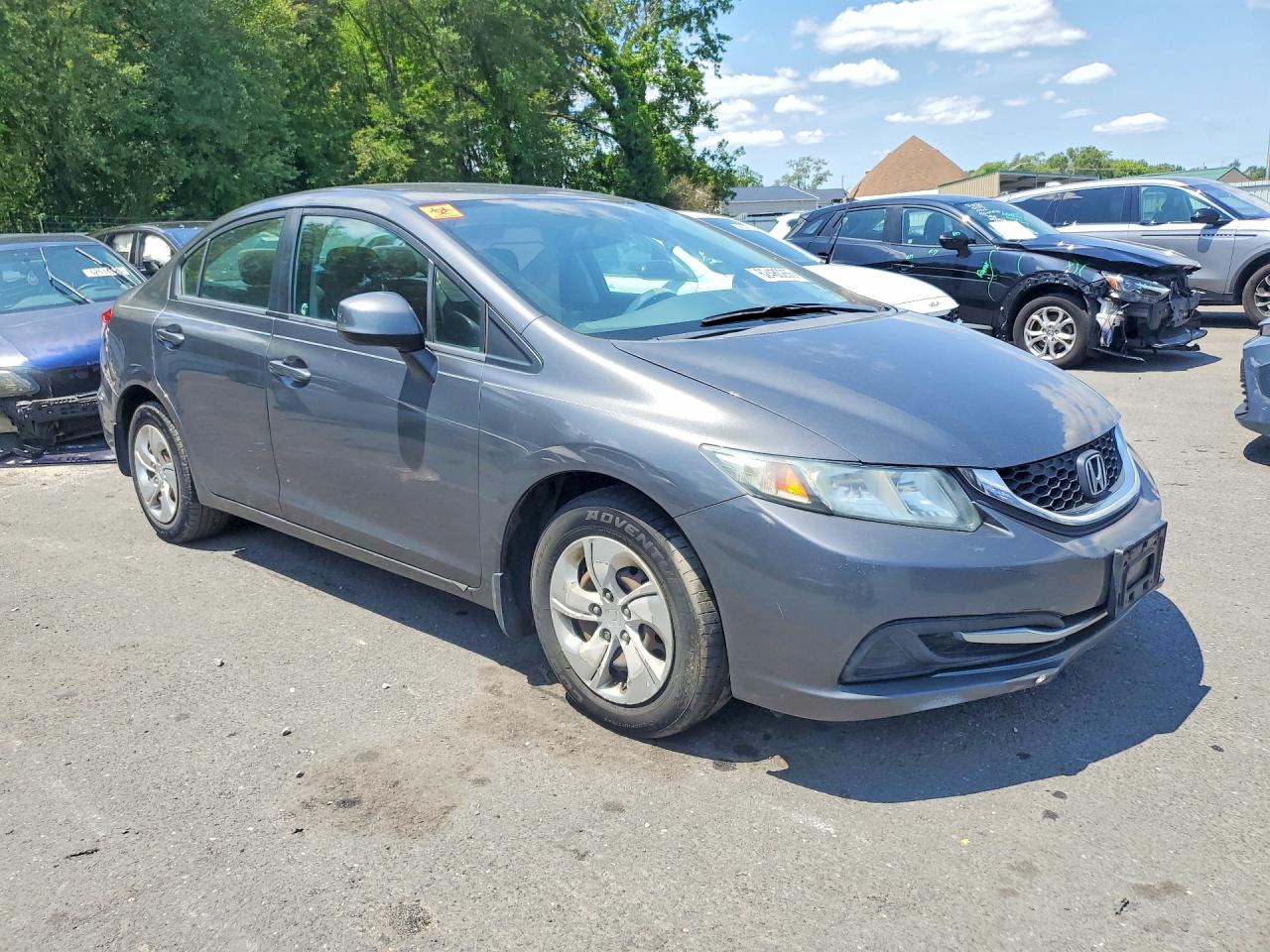 2013 Honda Civic Lx Gray vin: 2HGFB2F54DH578995