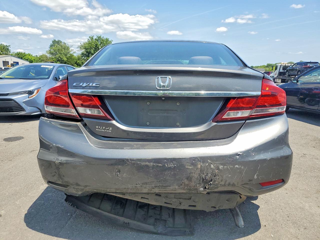2013 Honda Civic Lx Gray vin: 2HGFB2F54DH578995