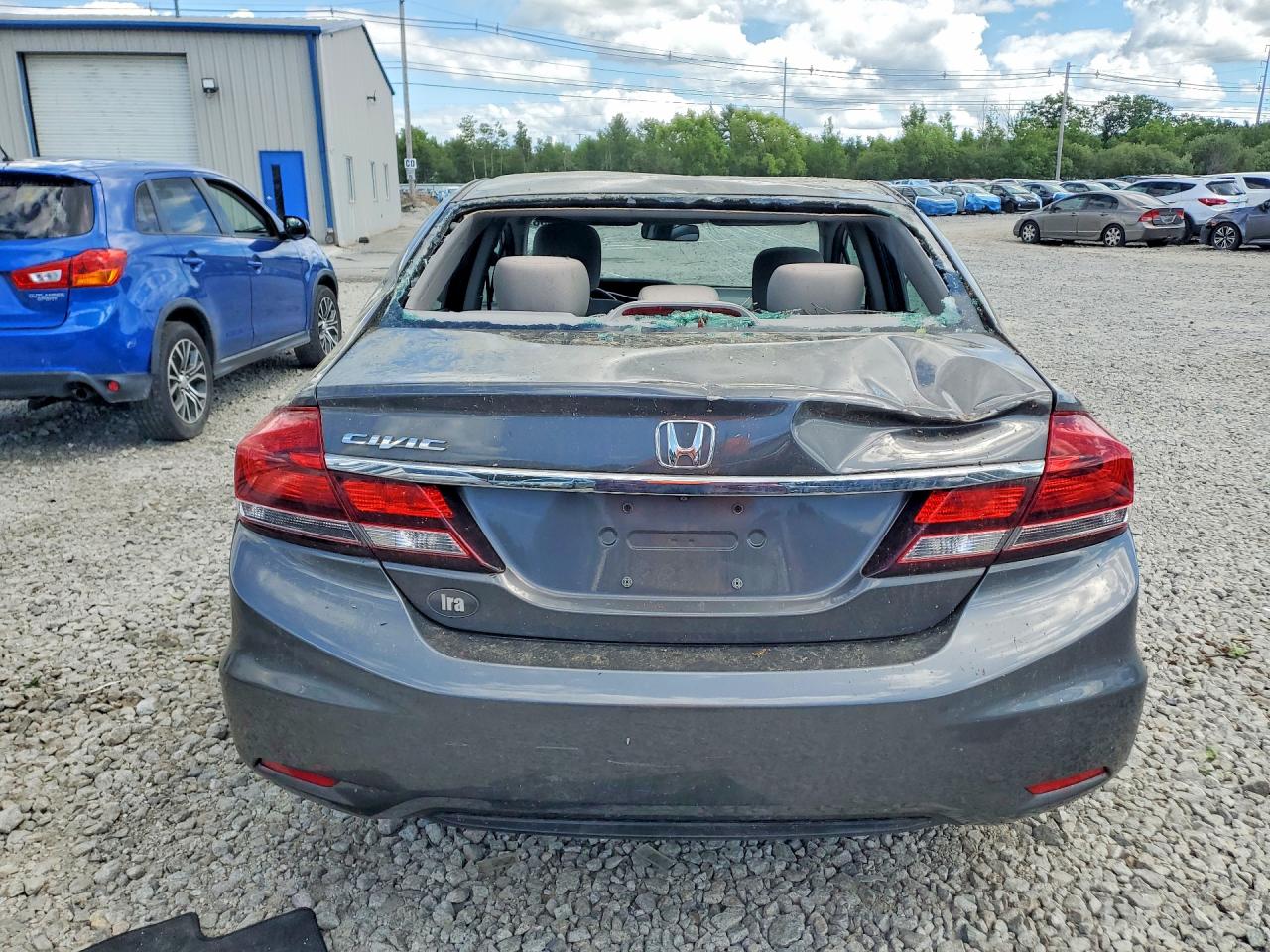 2013 Honda Civic Lx Серый vin: 2HGFB2F54DH586692