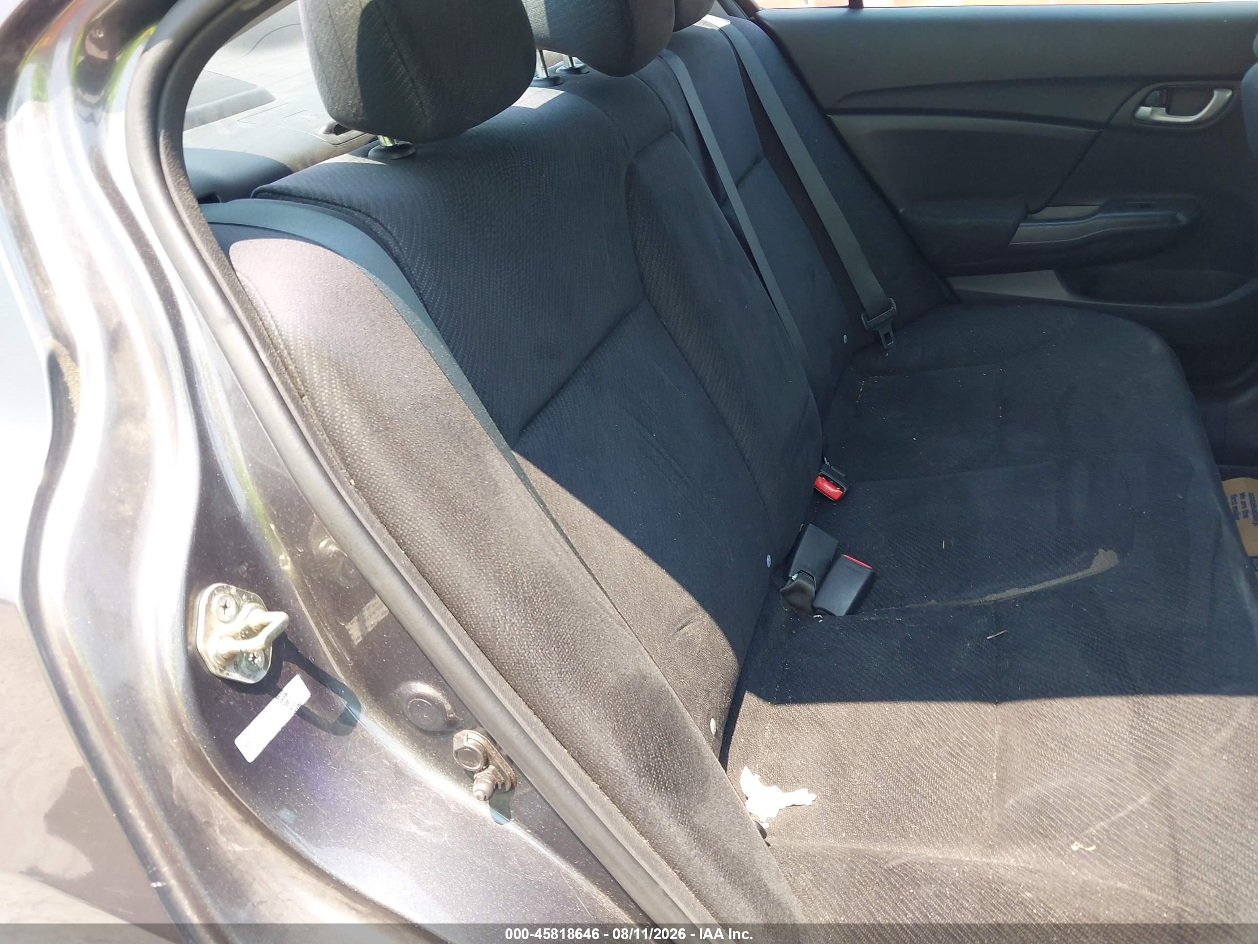 2013 Honda Civic Lx Gray vin: 2HGFB2F54DH600588