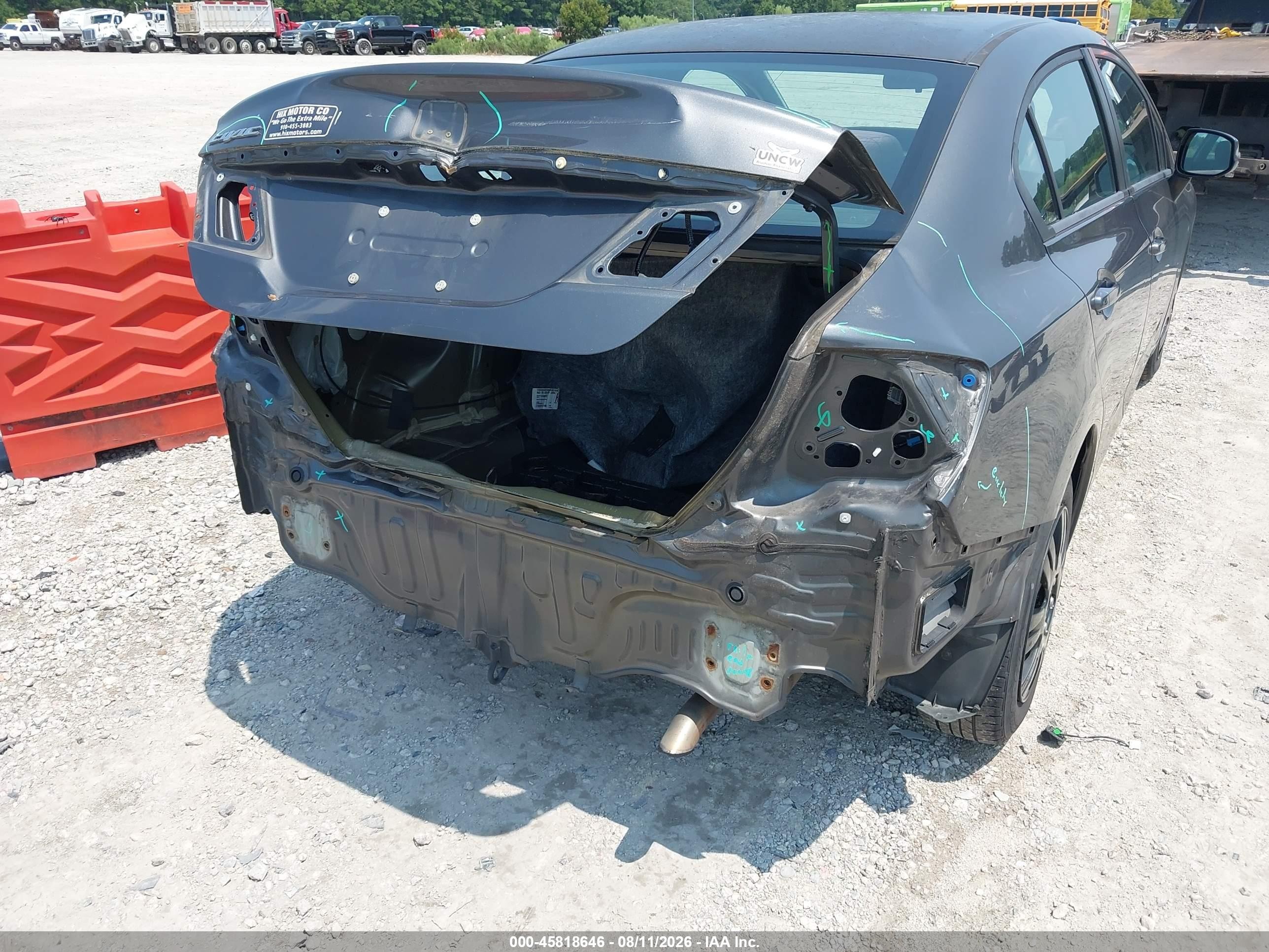 2013 Honda Civic Lx Gray vin: 2HGFB2F54DH600588